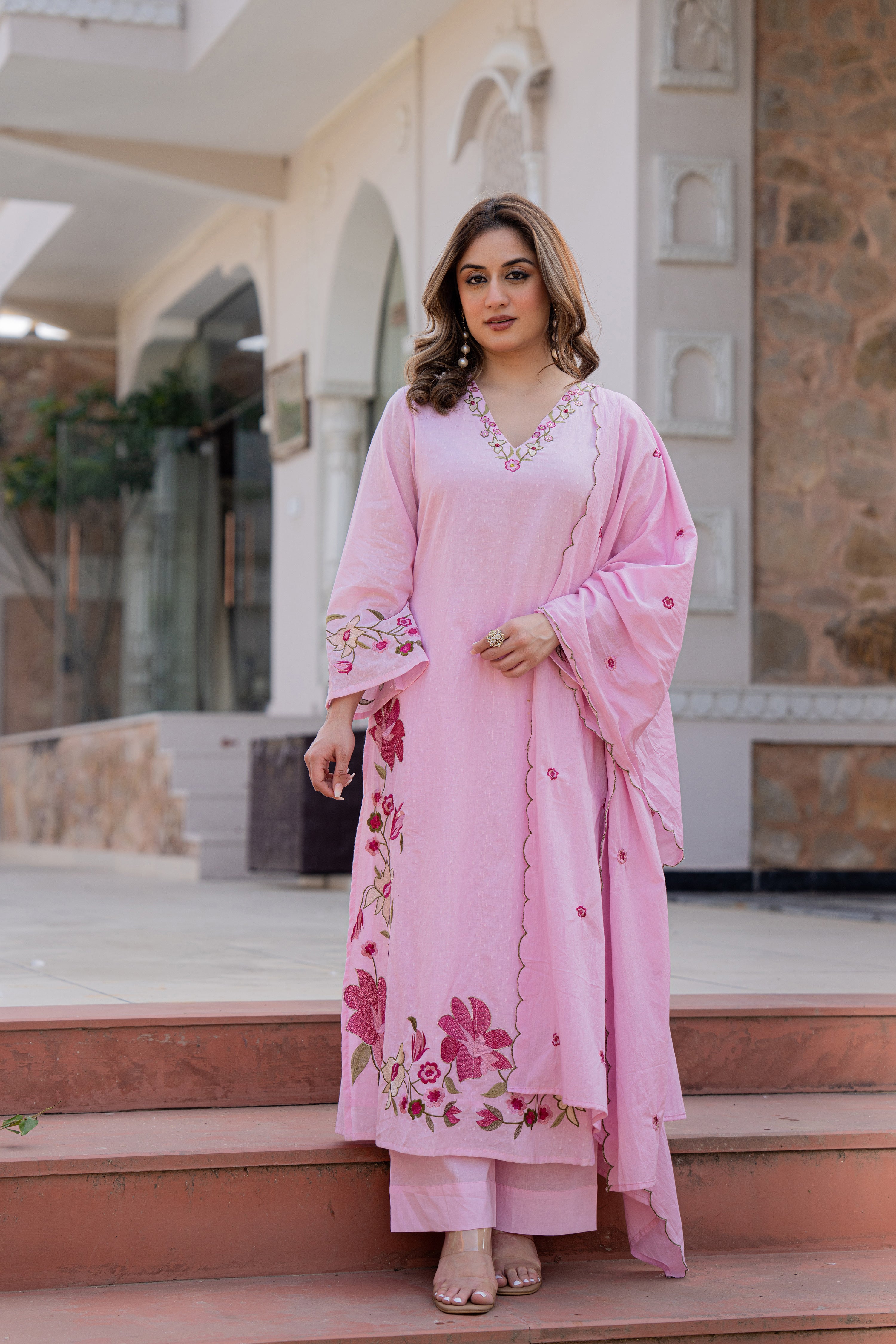 Rose Blush Bloom Suit Set