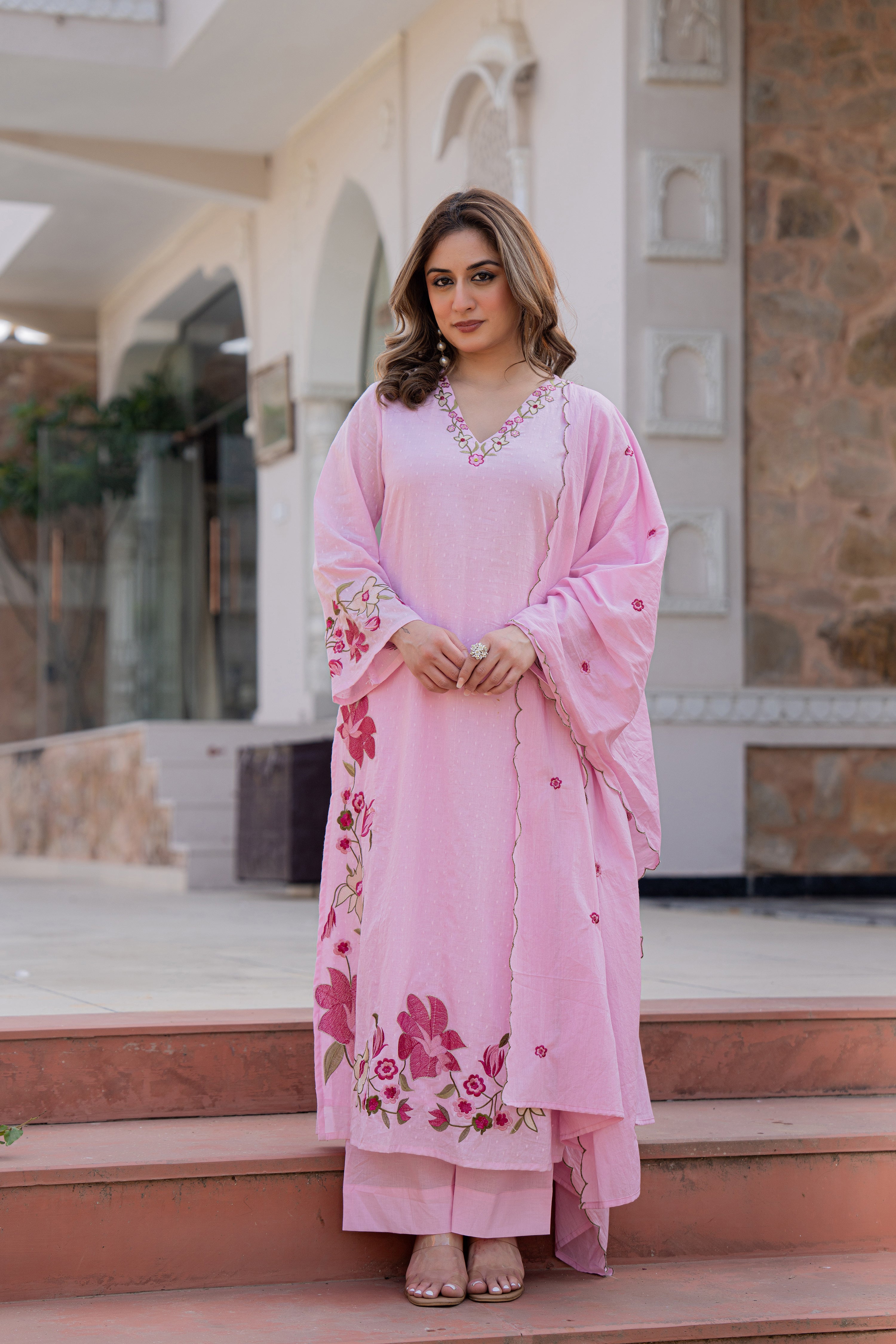 Rose Blush Bloom Suit Set