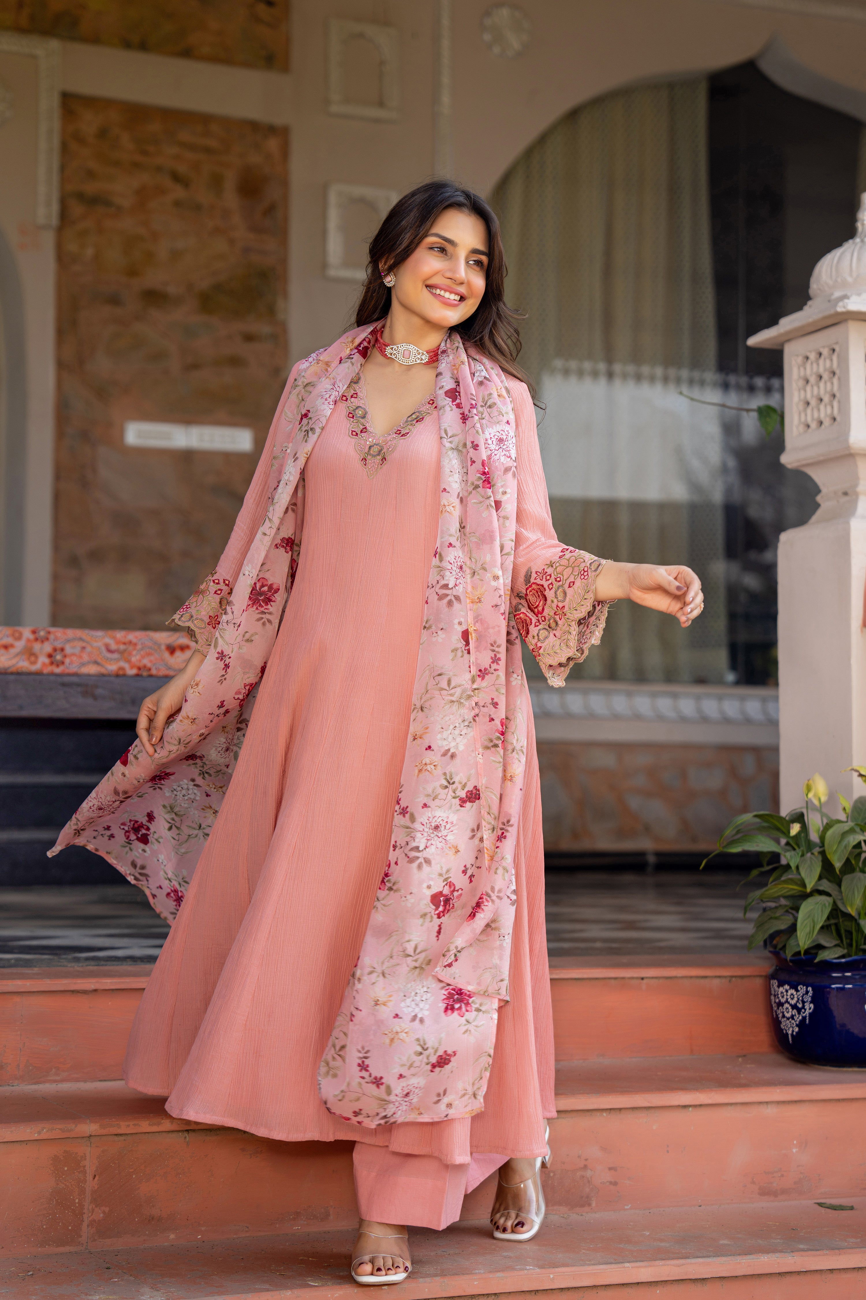 Blush Petal Pink Suit Set