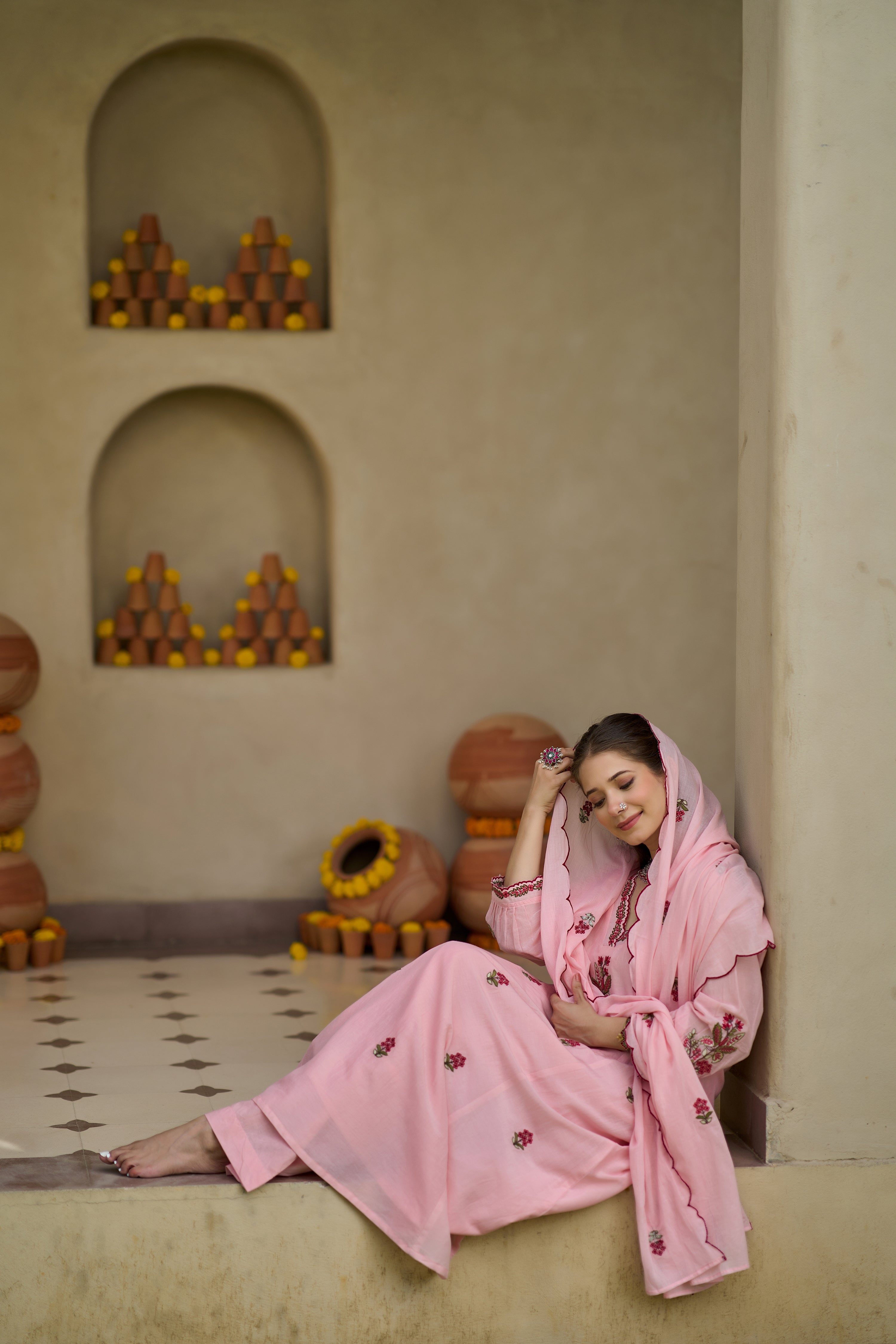 Pink Blossom Suit Set