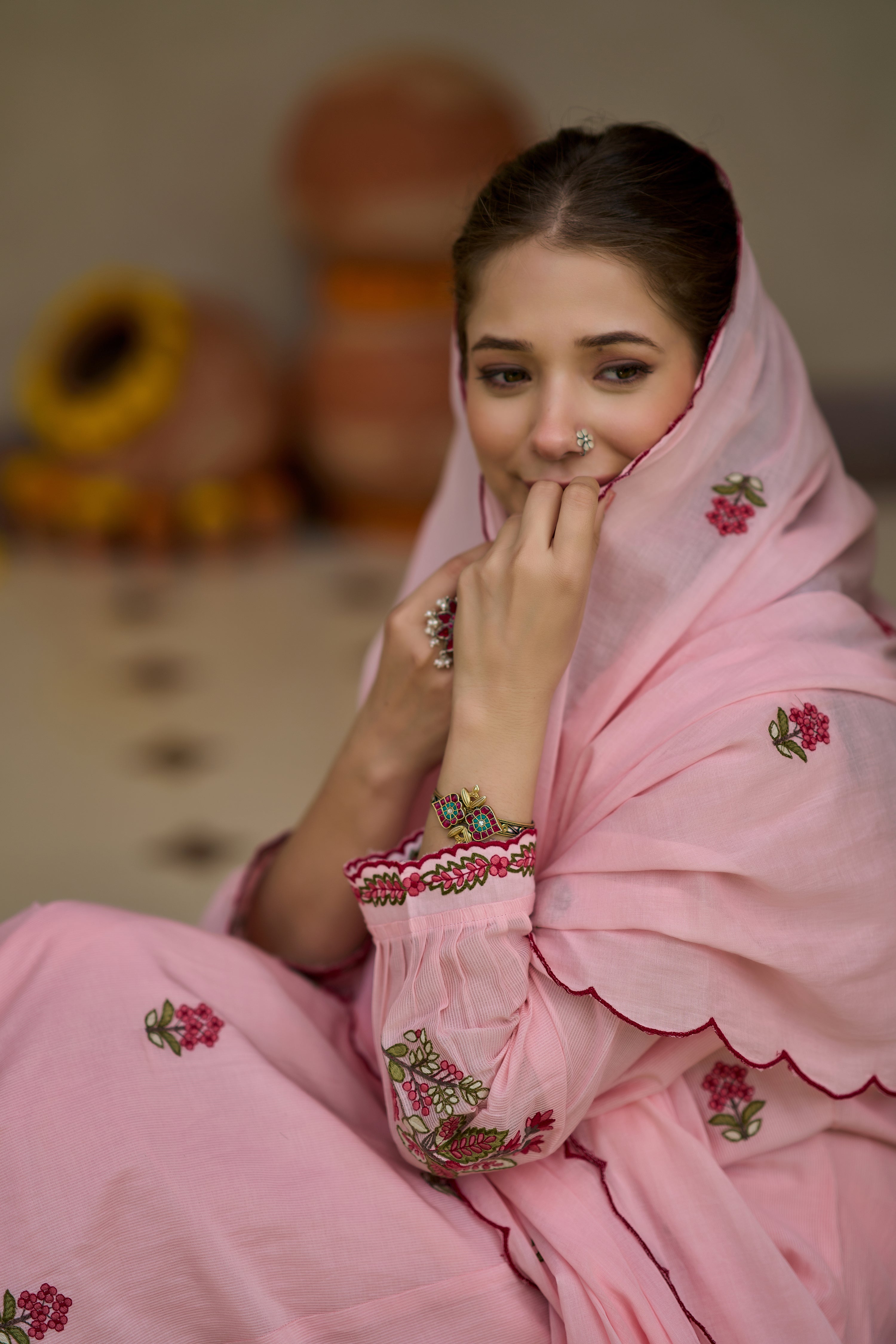 Pink Blossom Suit Set