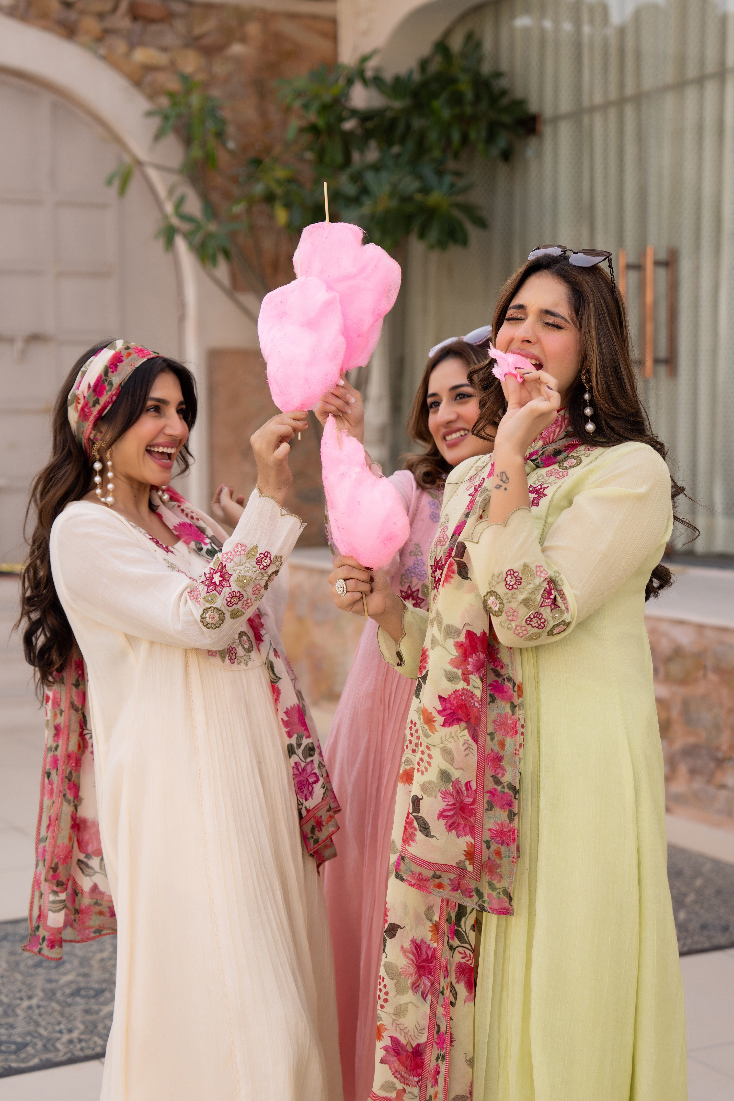 Rose Blush Embroidered Suit Set