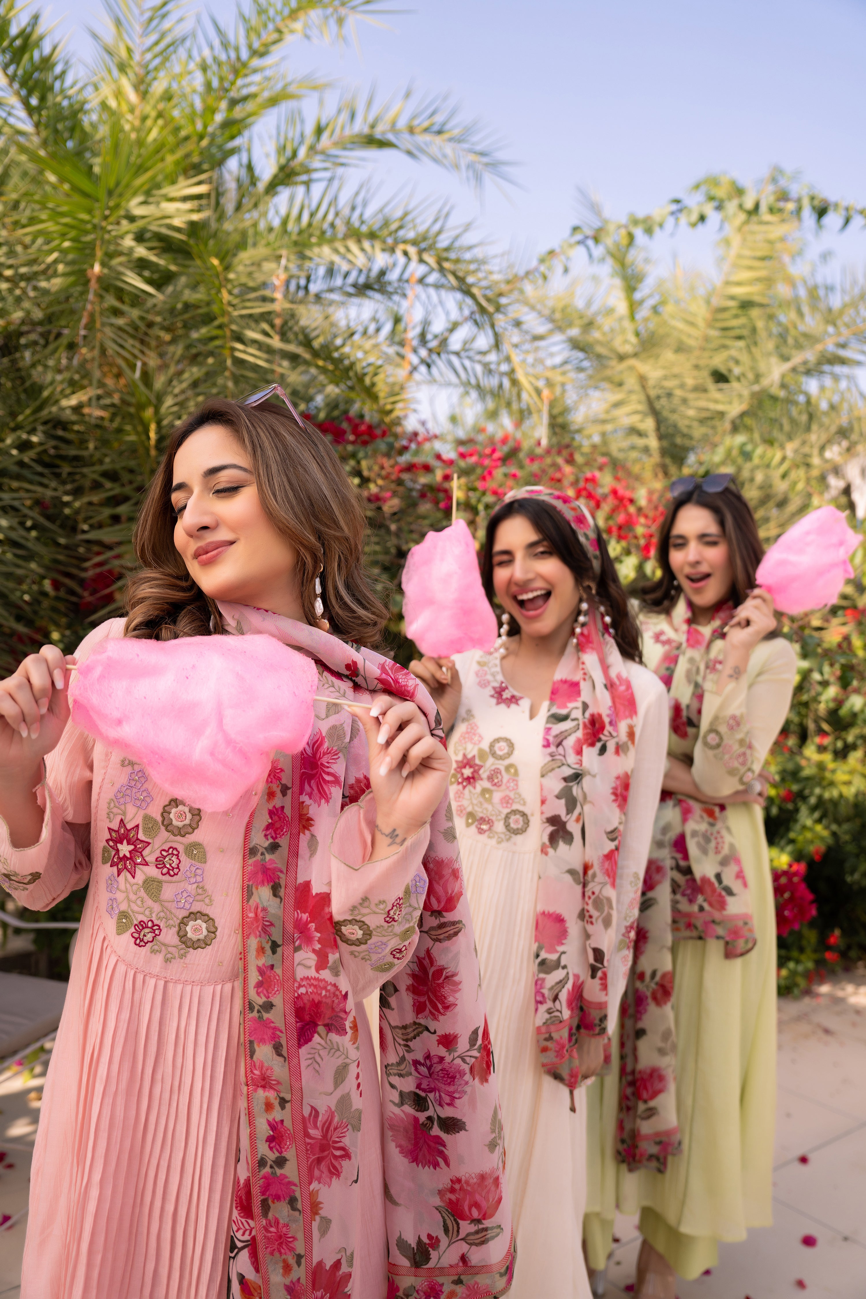 Rose Blush Embroidered Suit Set