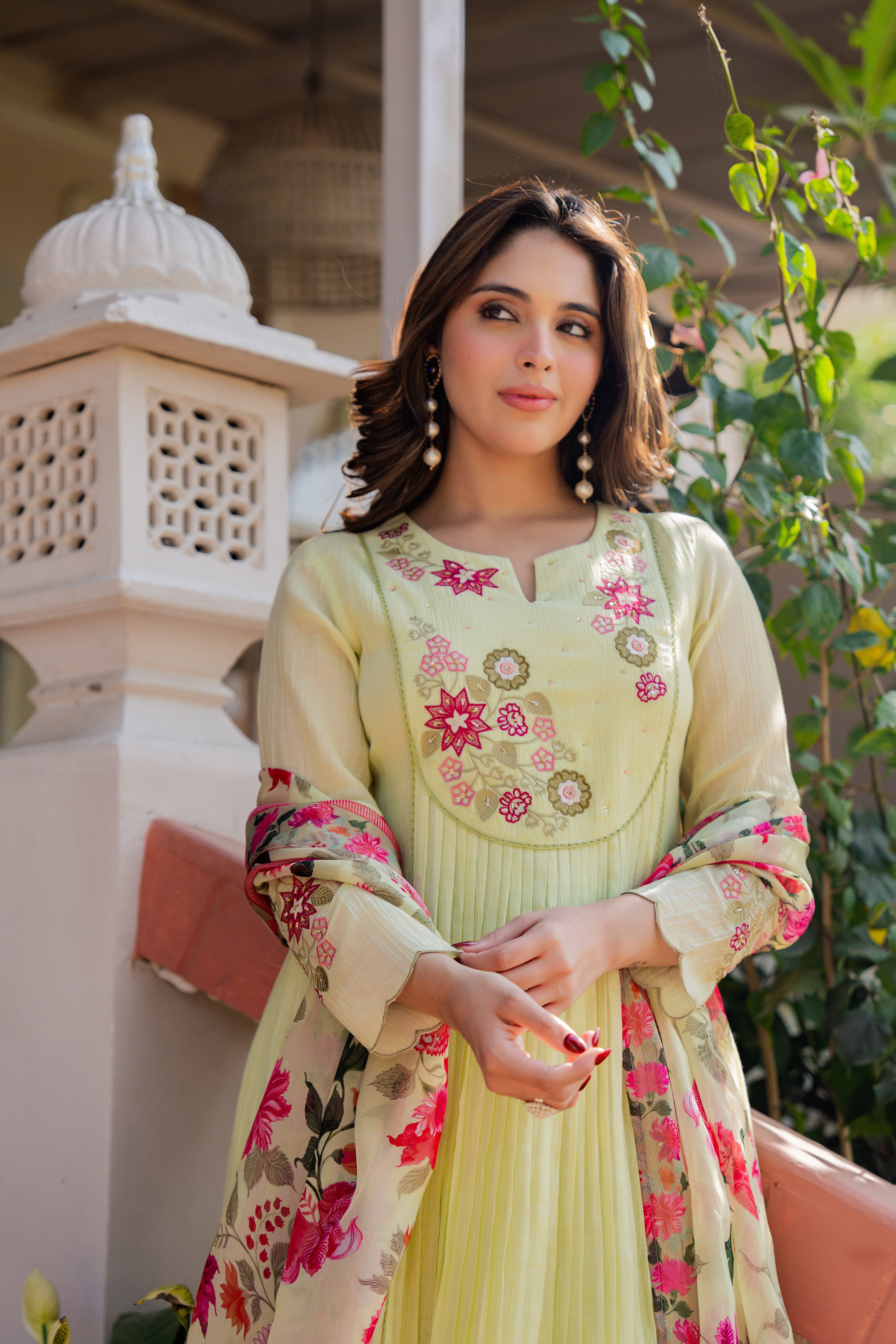 Lemon Blossom Floral Suit Set