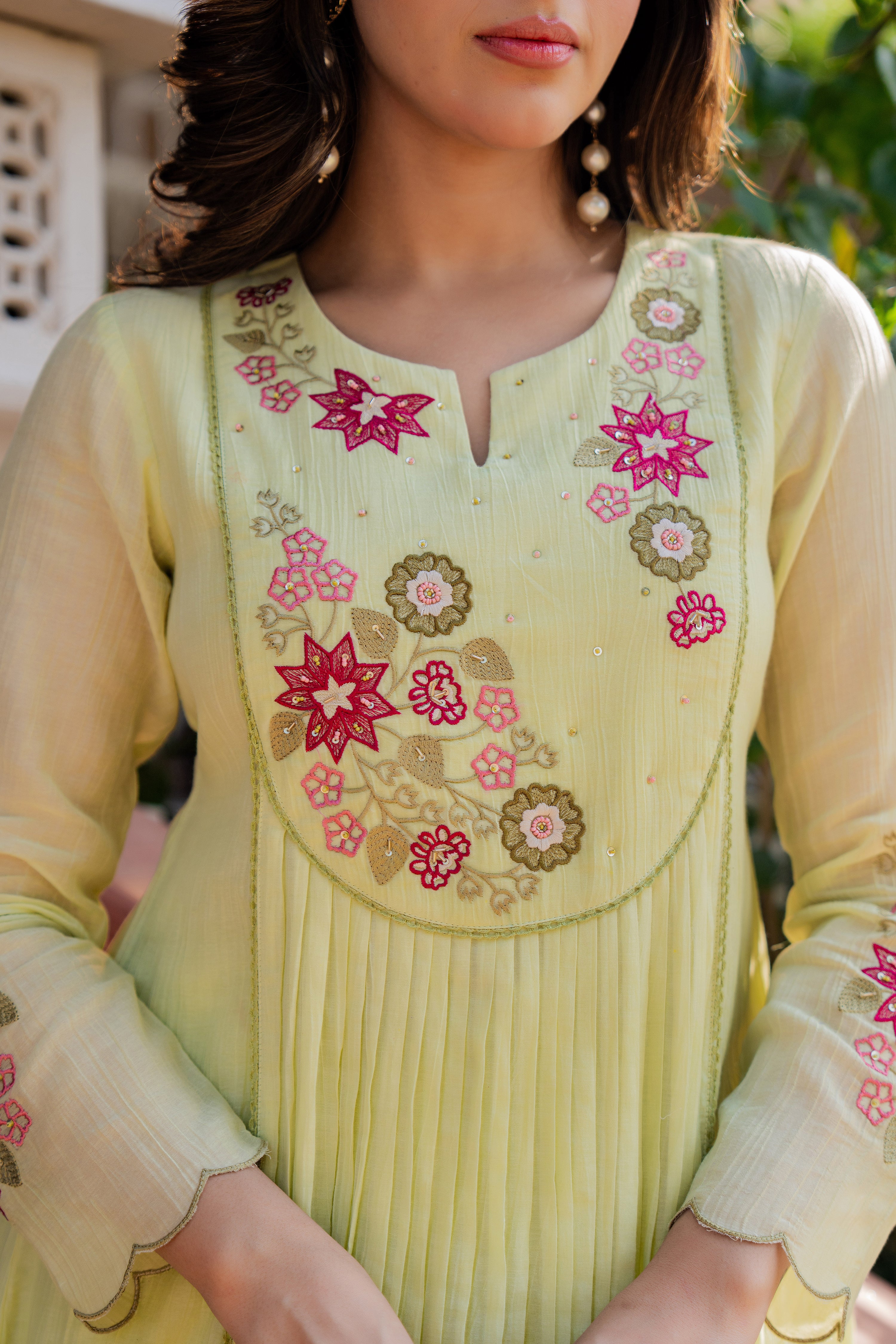 Lemon Blossom Floral Suit Set