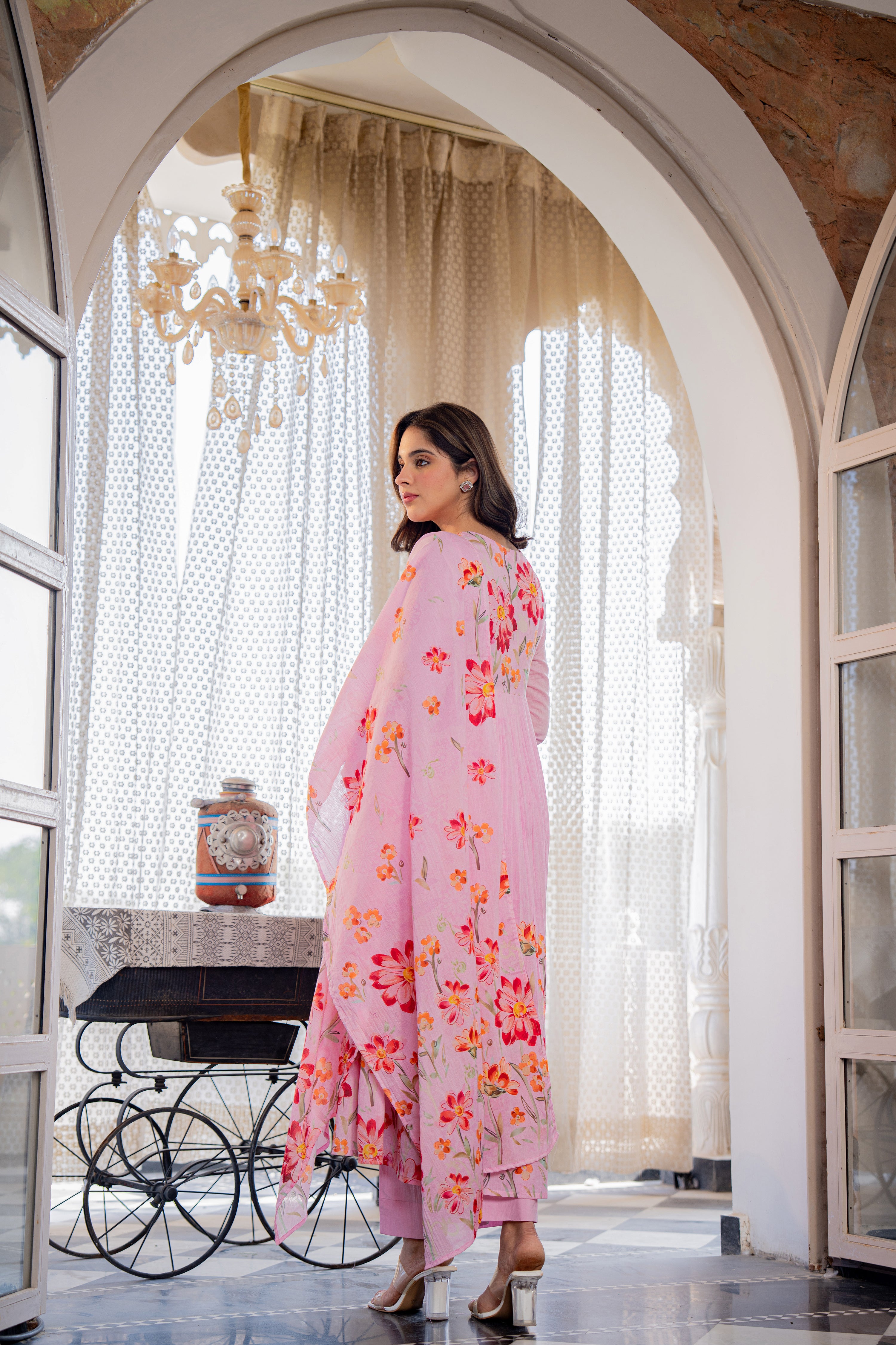 Blush Meadow Printed Suit Set