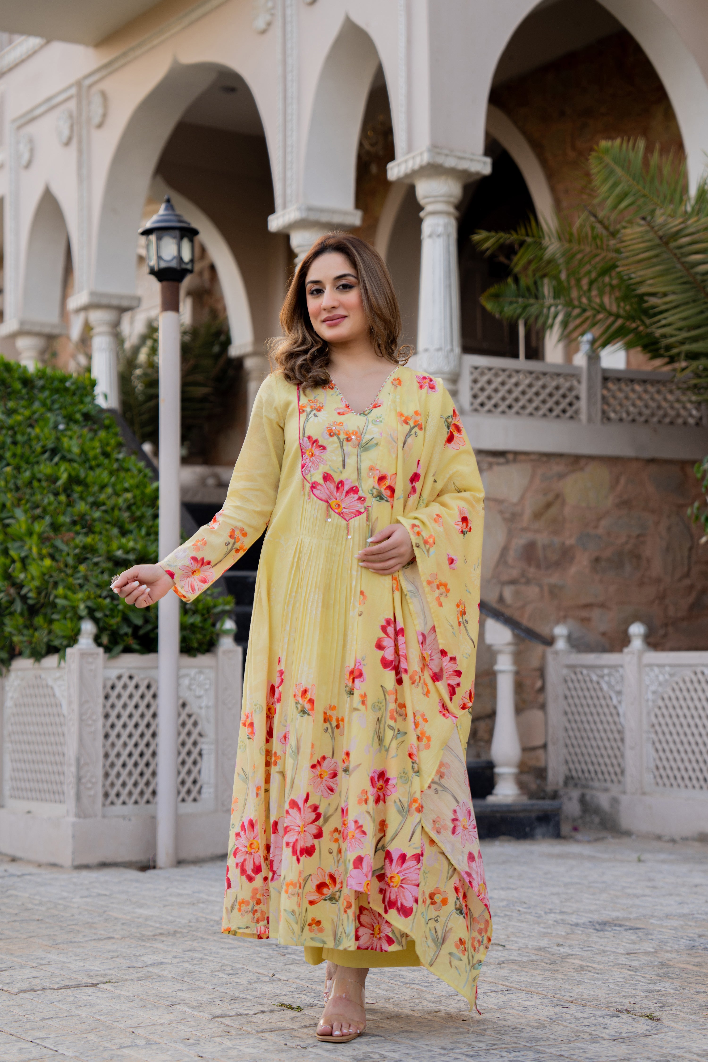 Sunlit Blossom Cotton Suit Set