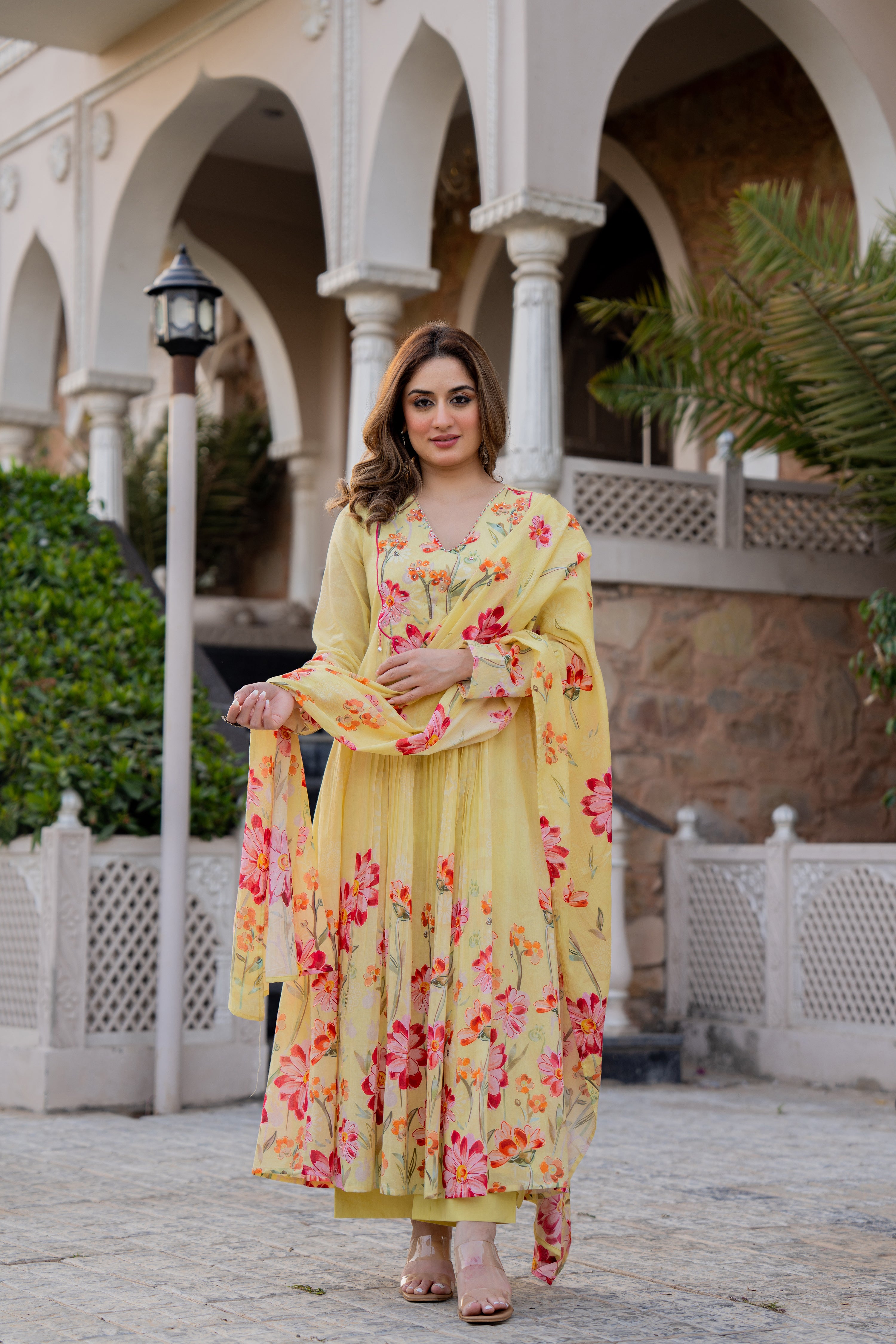 Sunlit Blossom Cotton Suit Set