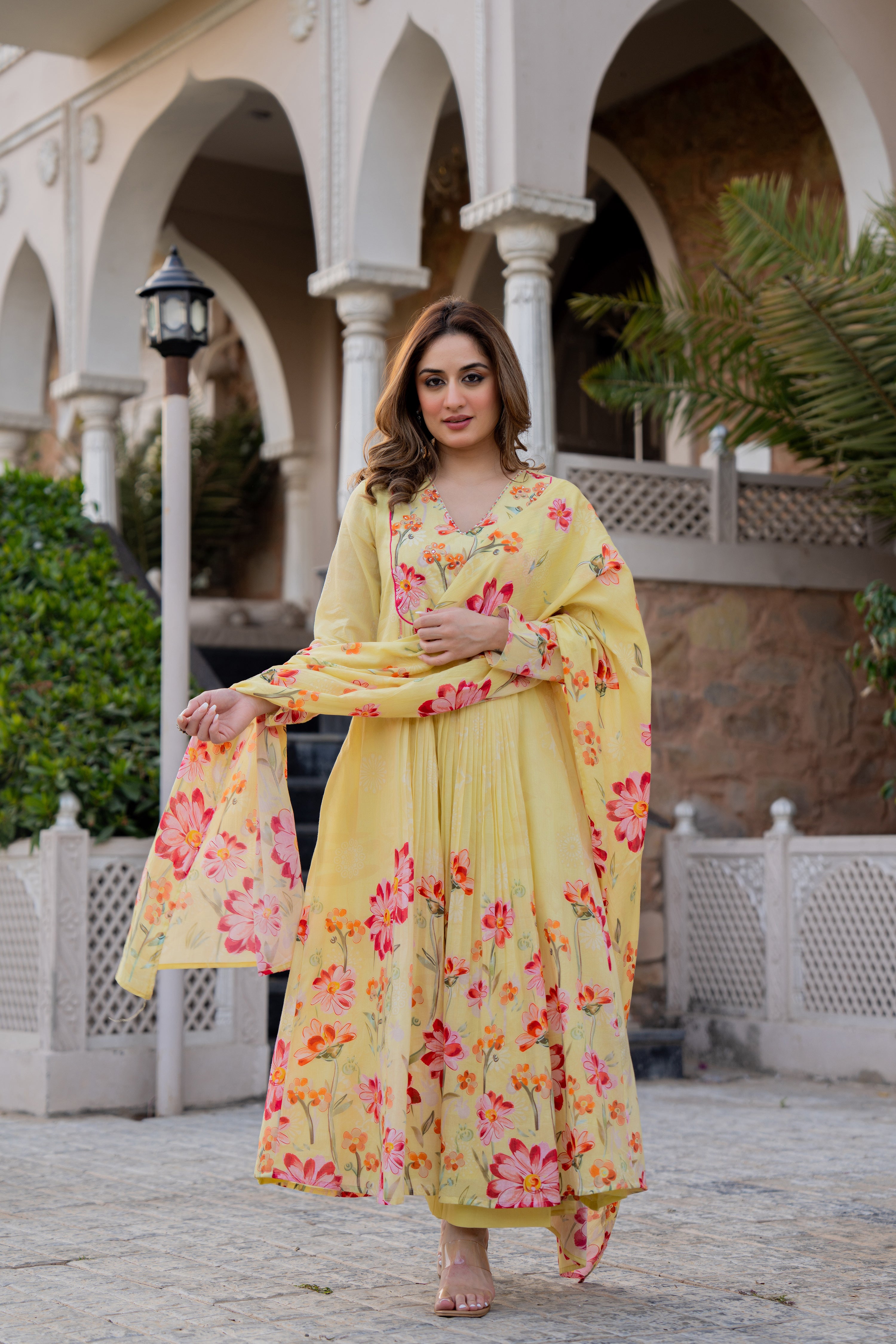 Sunlit Blossom Cotton Suit Set