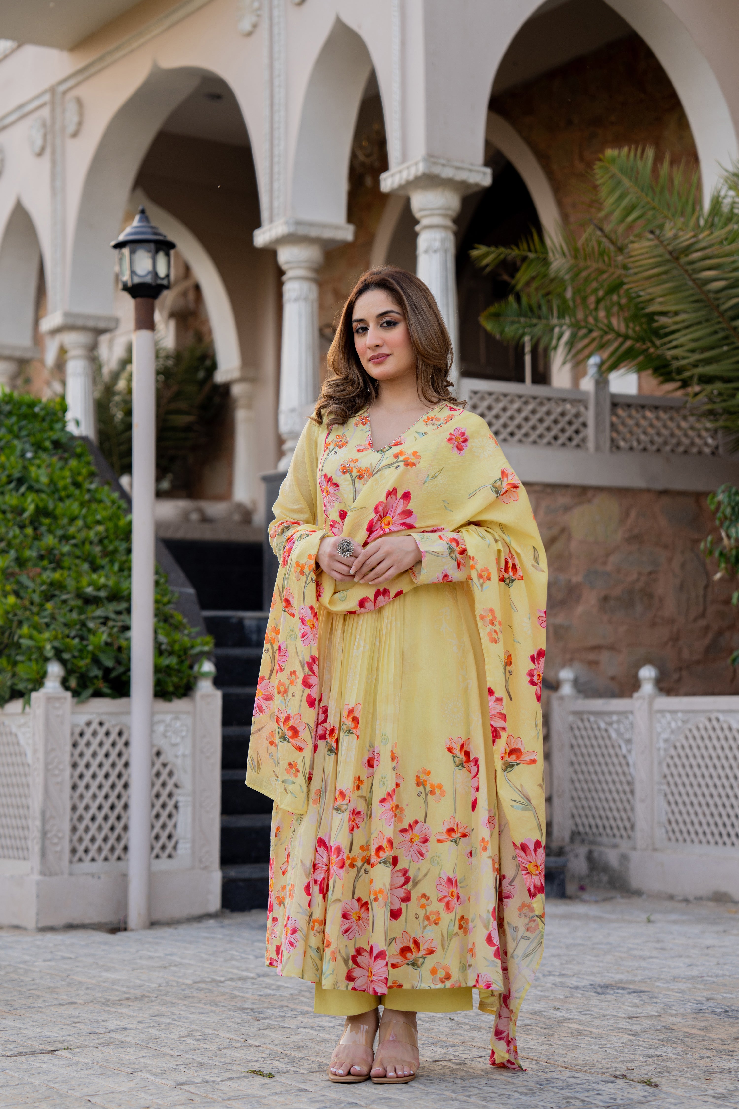 Sunlit Blossom Cotton Suit Set