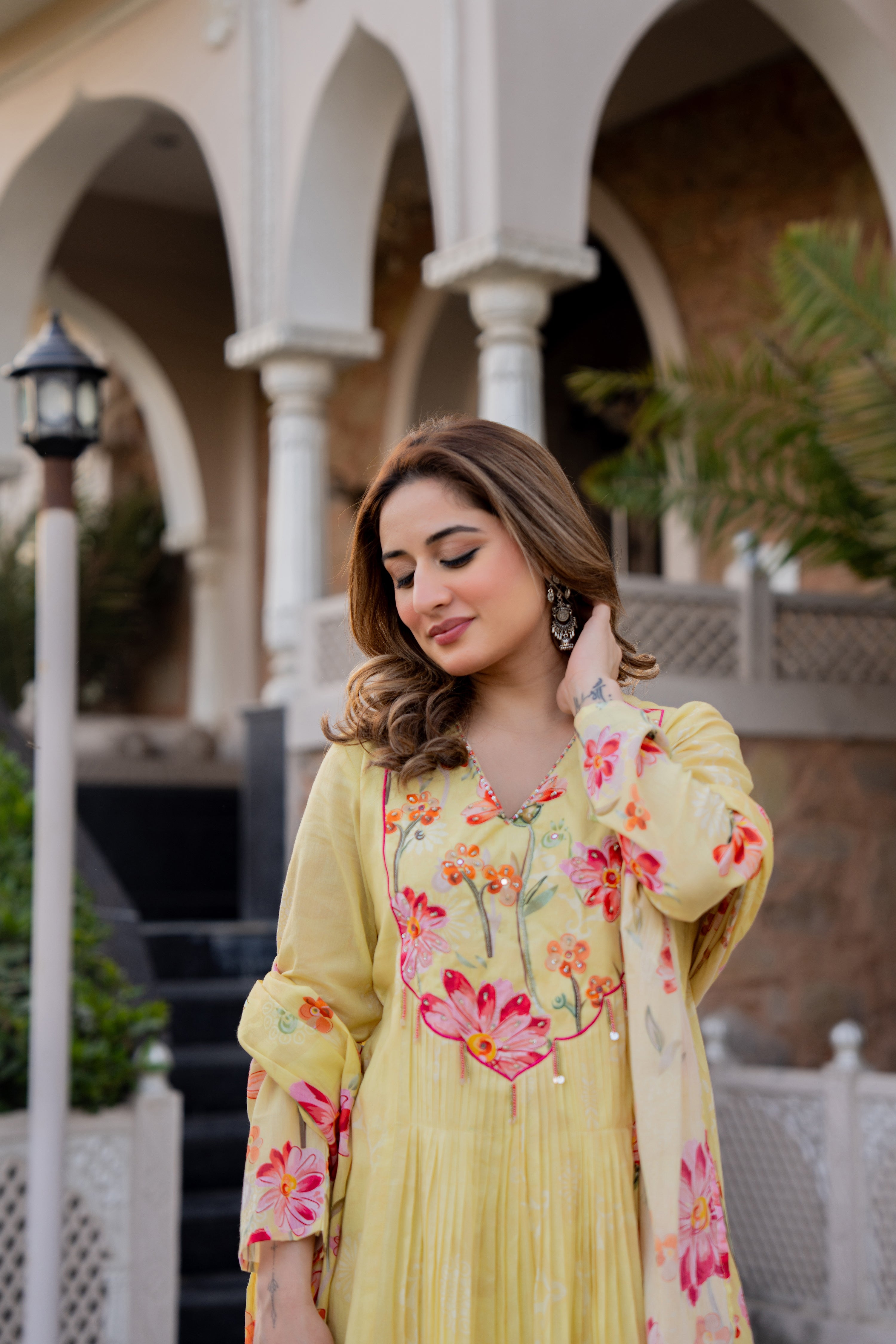 Sunlit Blossom Cotton Suit Set