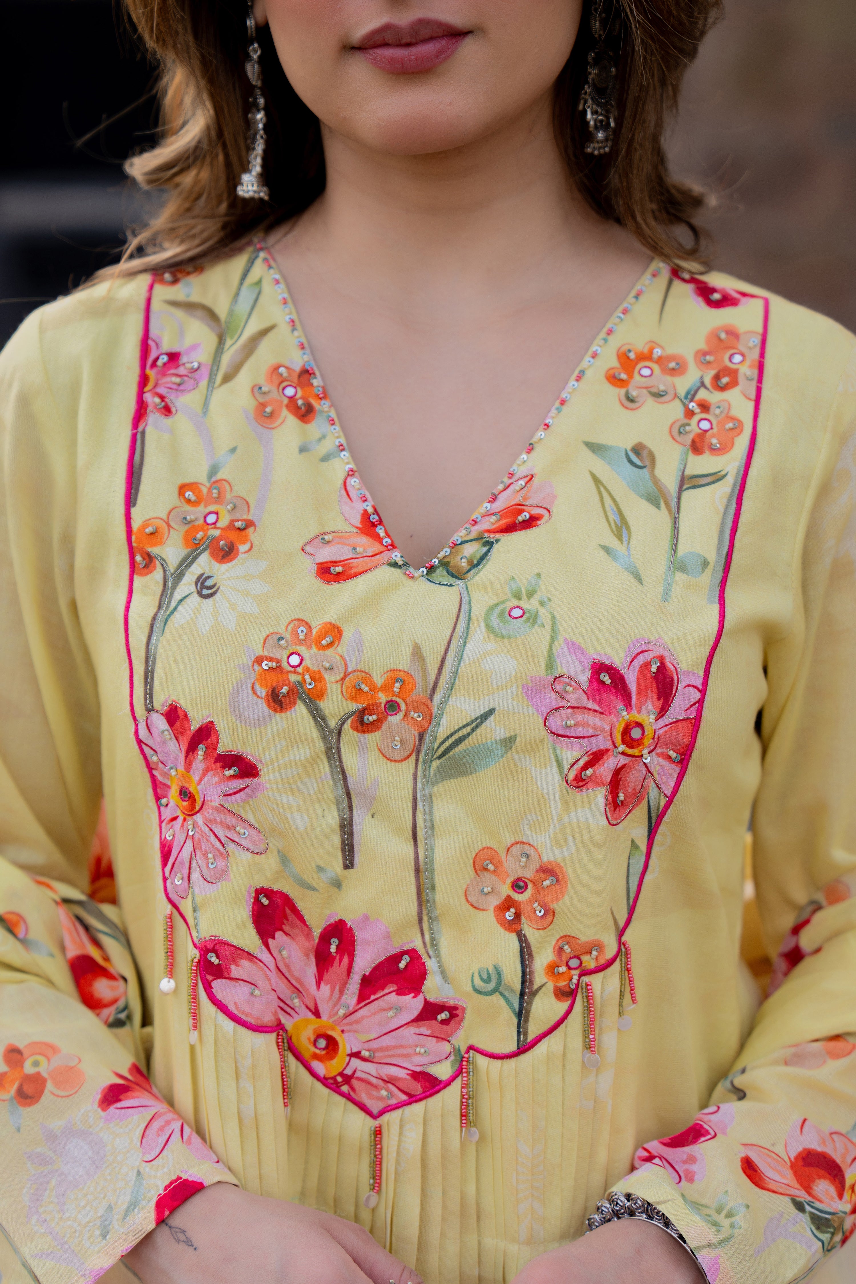 Sunlit Blossom Cotton Suit Set