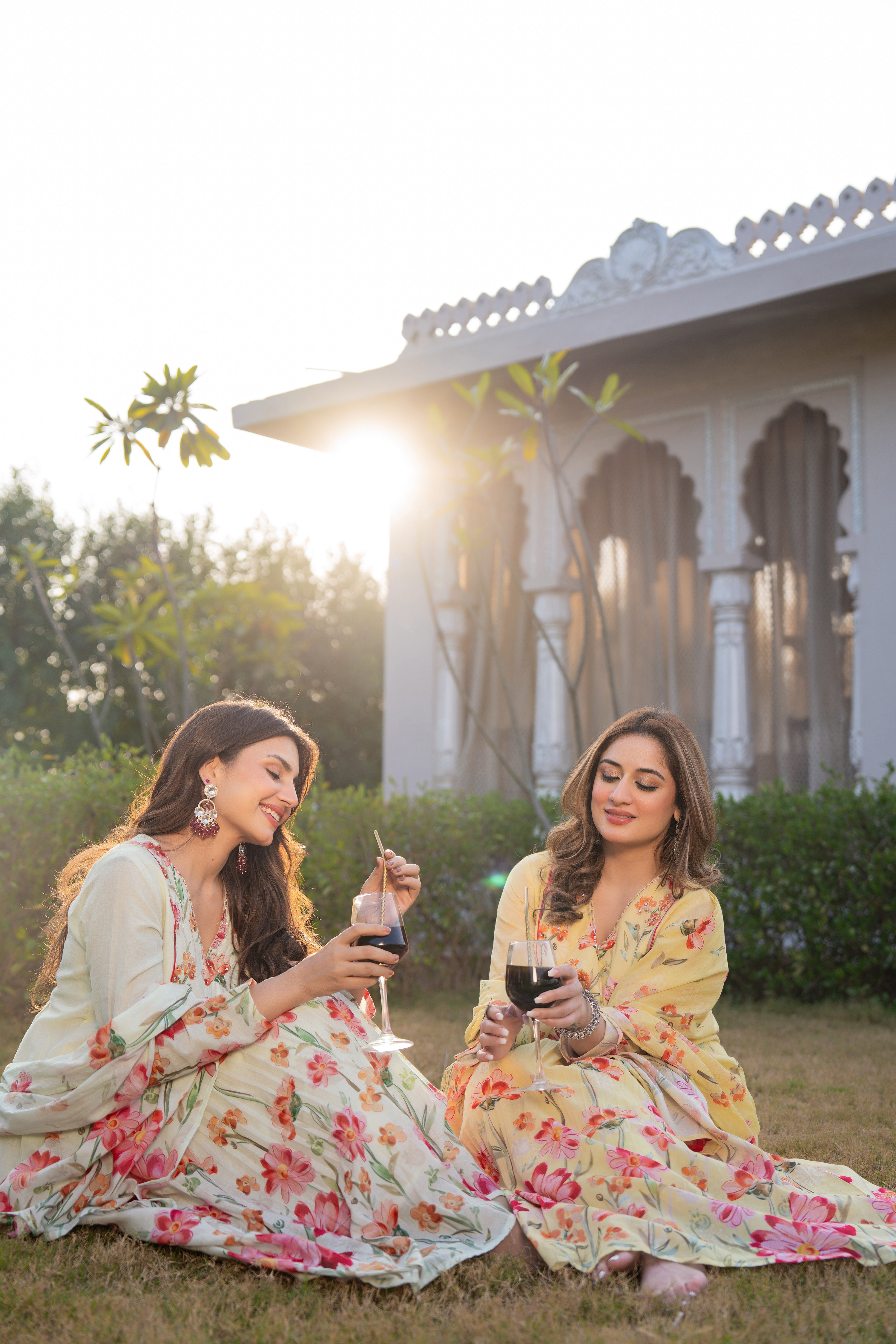 Ivory Petal Grace Cotton Suit Set