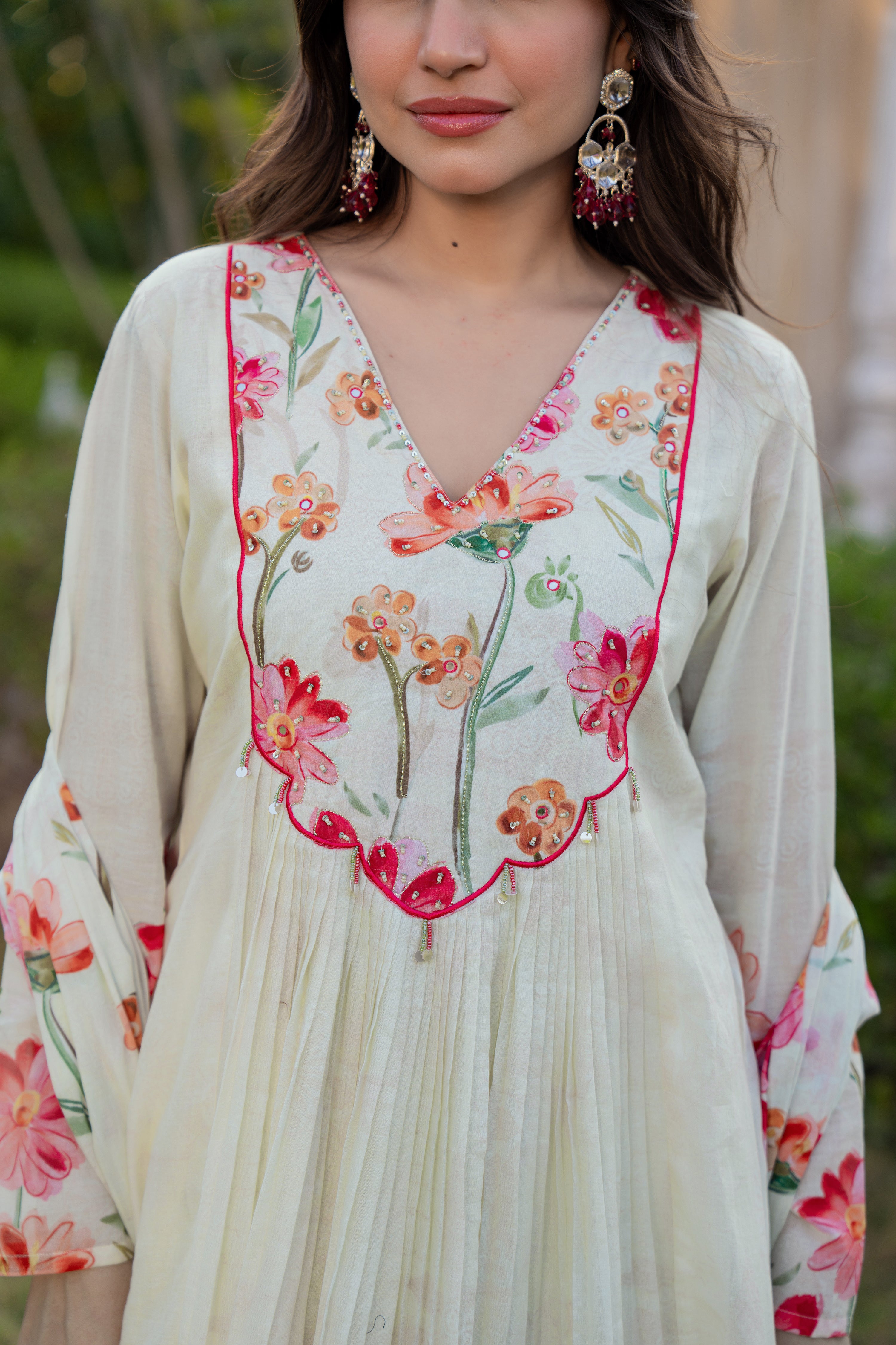 Ivory Petal Grace Cotton Suit Set