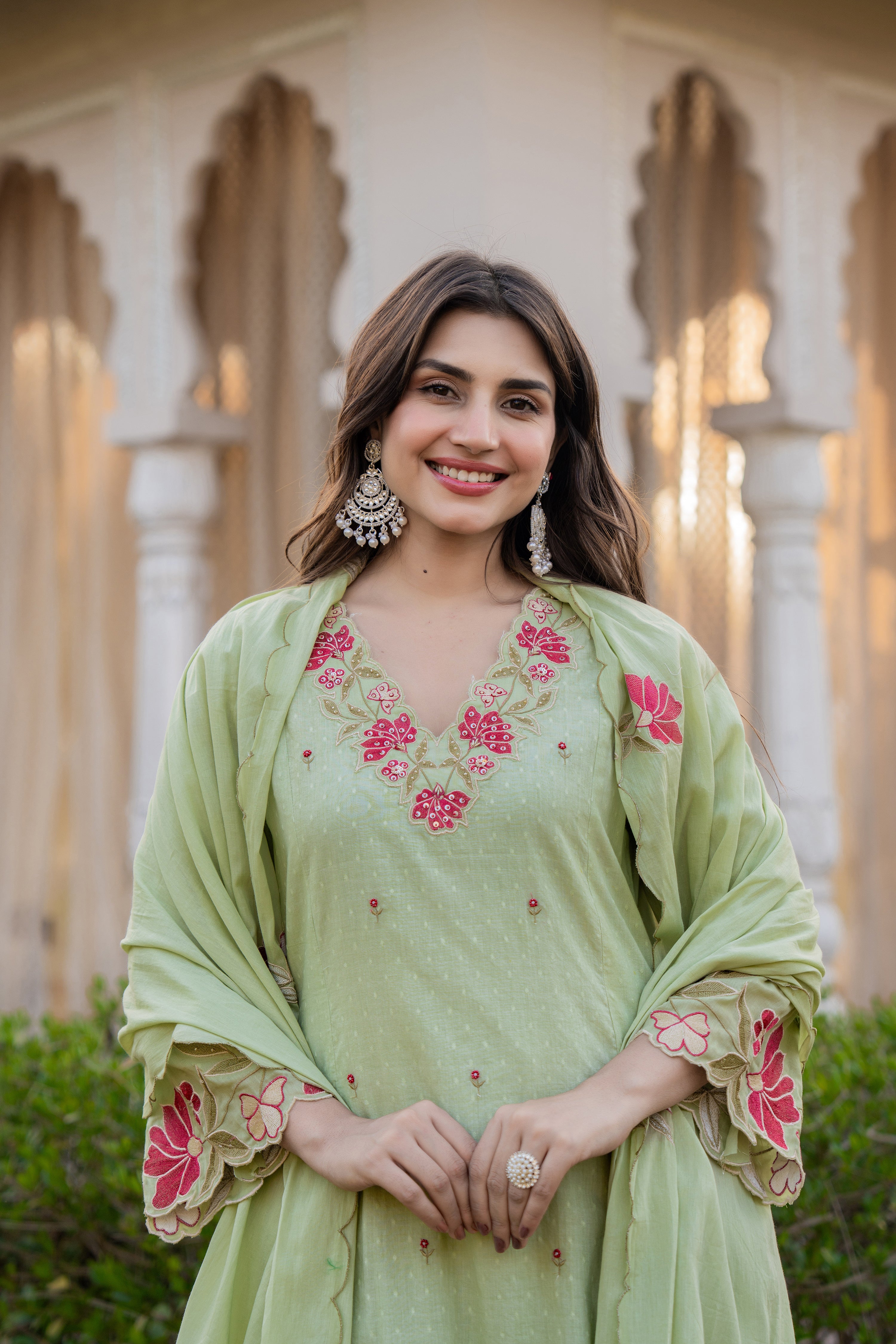 Floral Ease Cotton Dobby Suit Set