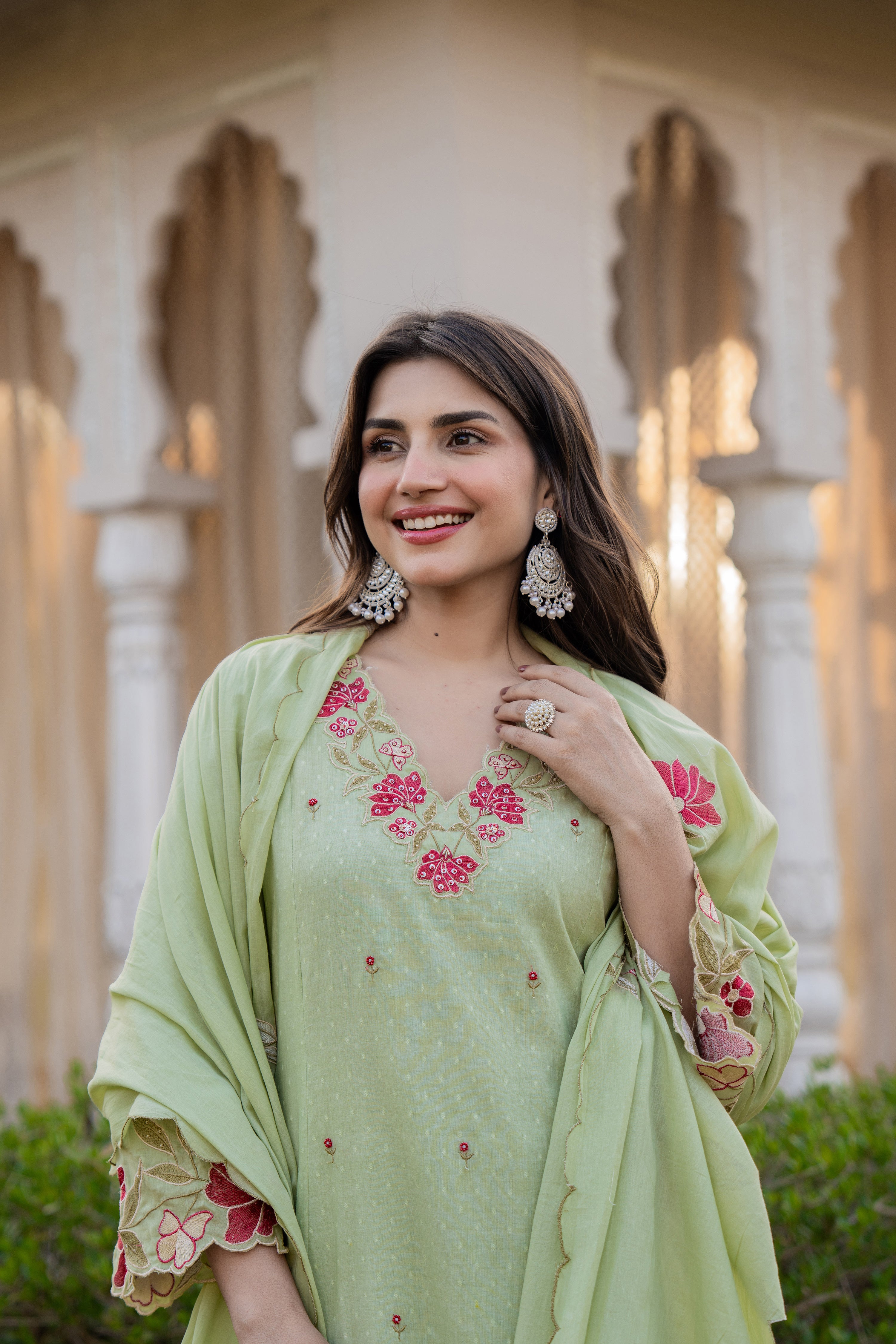 Floral Ease Cotton Dobby Suit Set