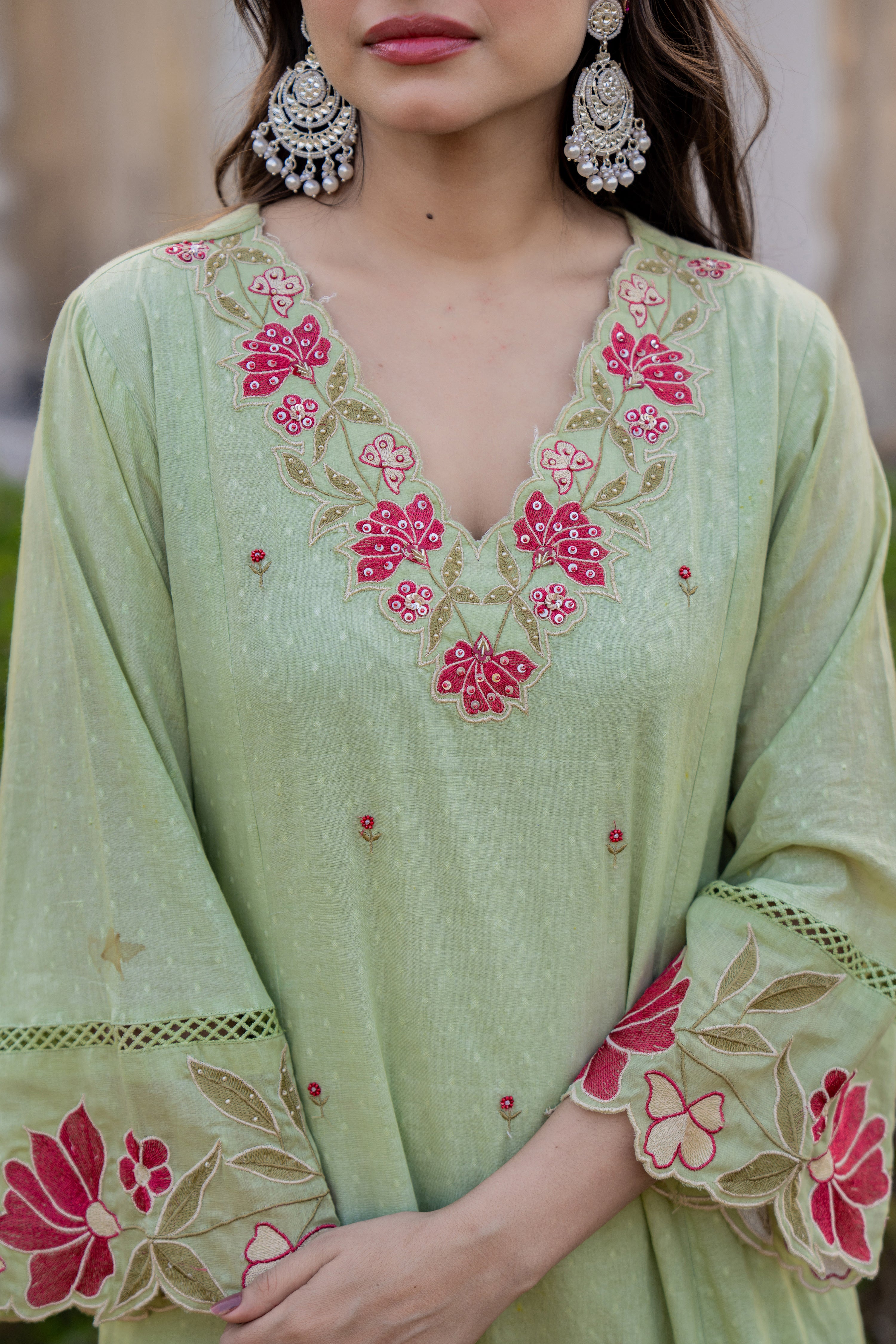 Floral Ease Cotton Dobby Suit Set