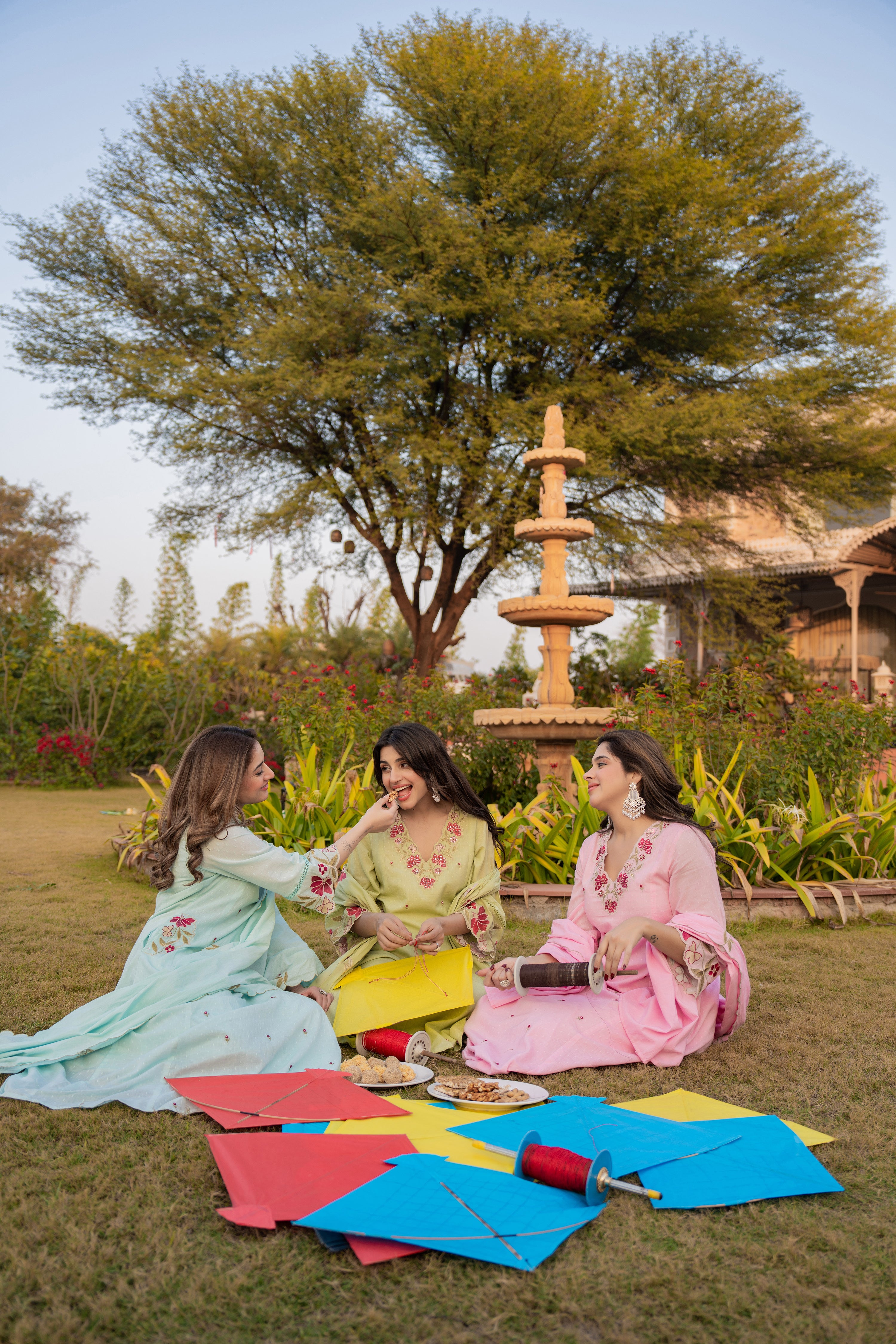 Petal Grace Cotton Dobby Suit Set