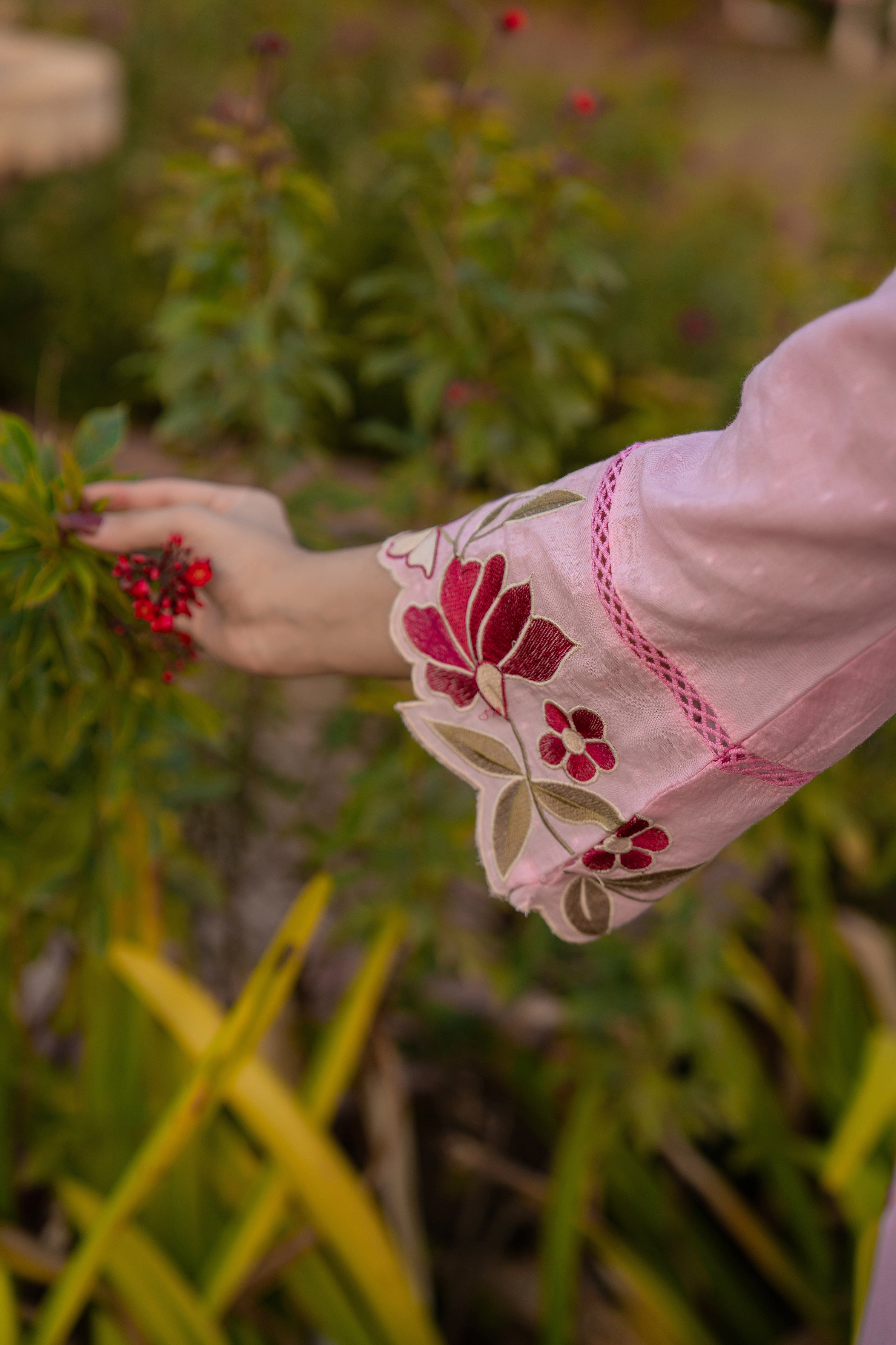 Petal Grace Cotton Dobby Suit Set