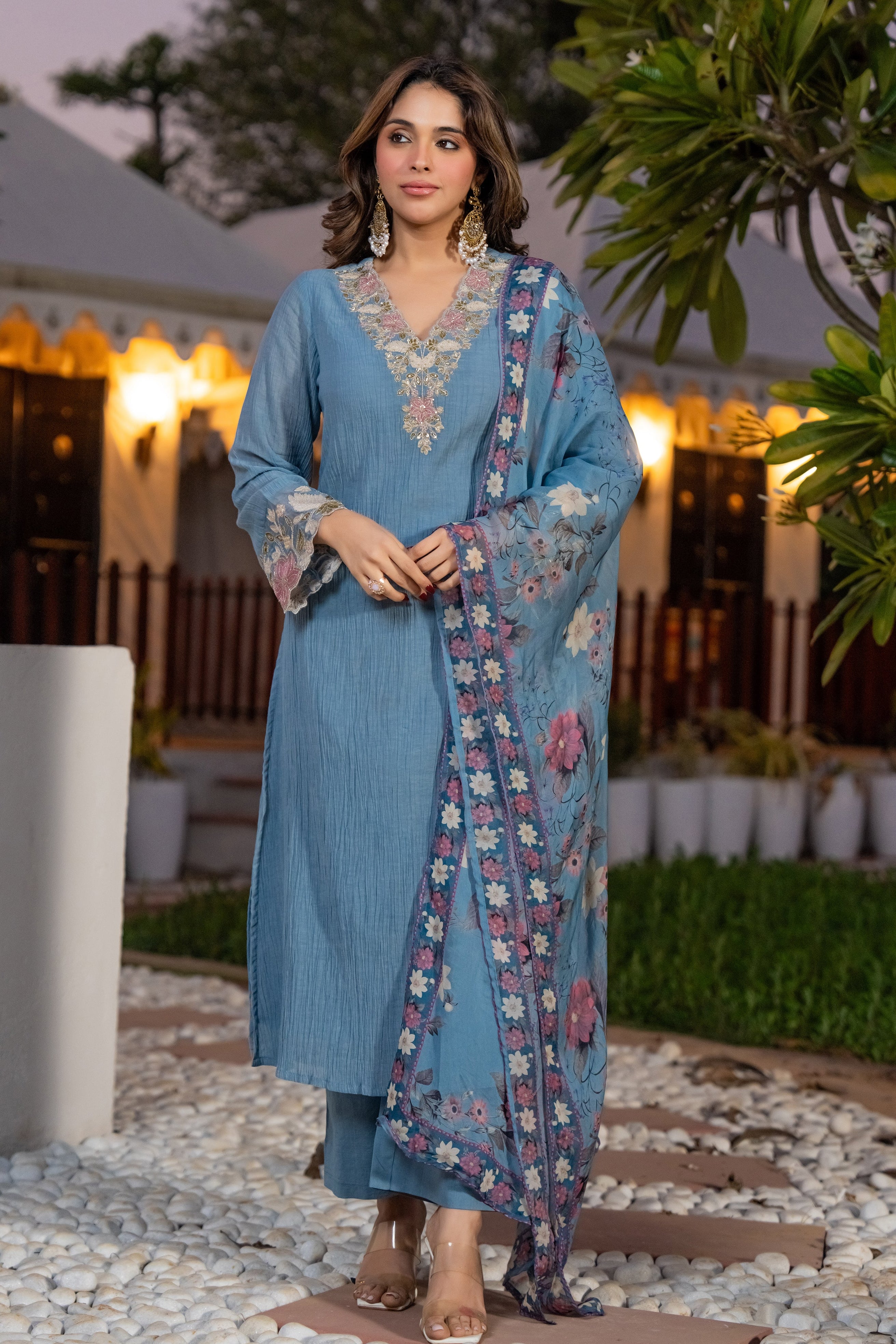 Powder Blush Kurta Set