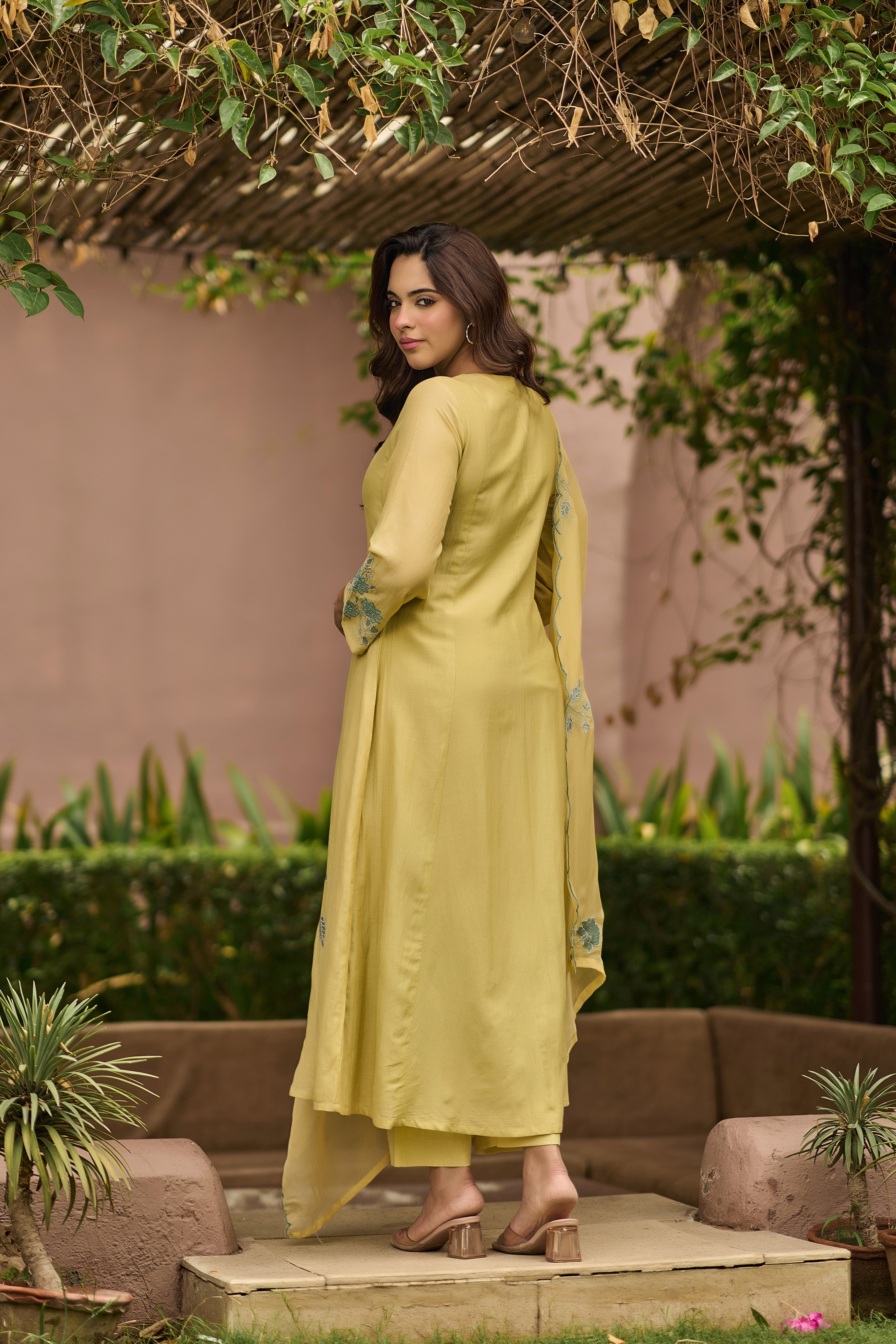 Sunlit Embroidered Suit Set