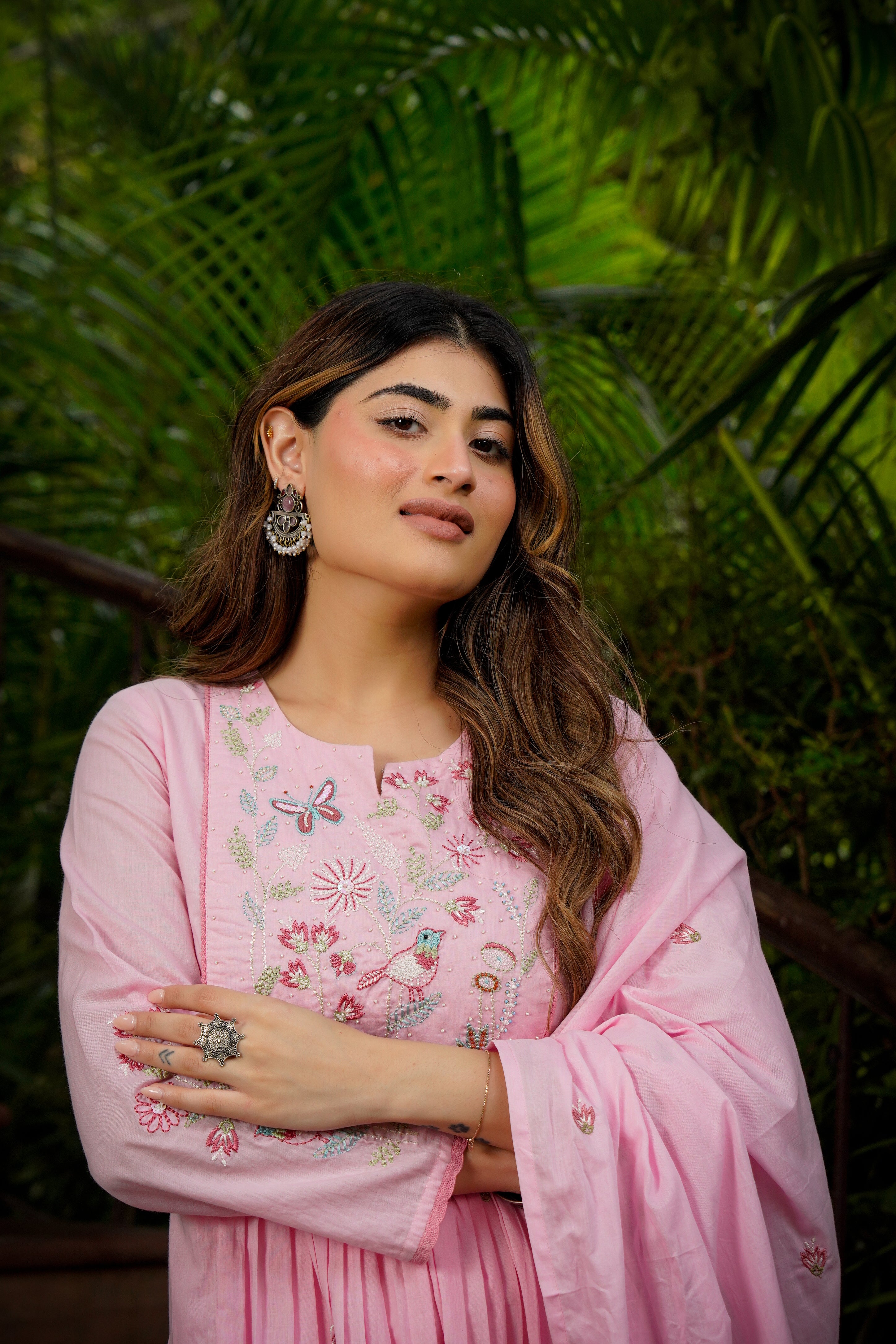 Blossom Pink Flared Suit Set