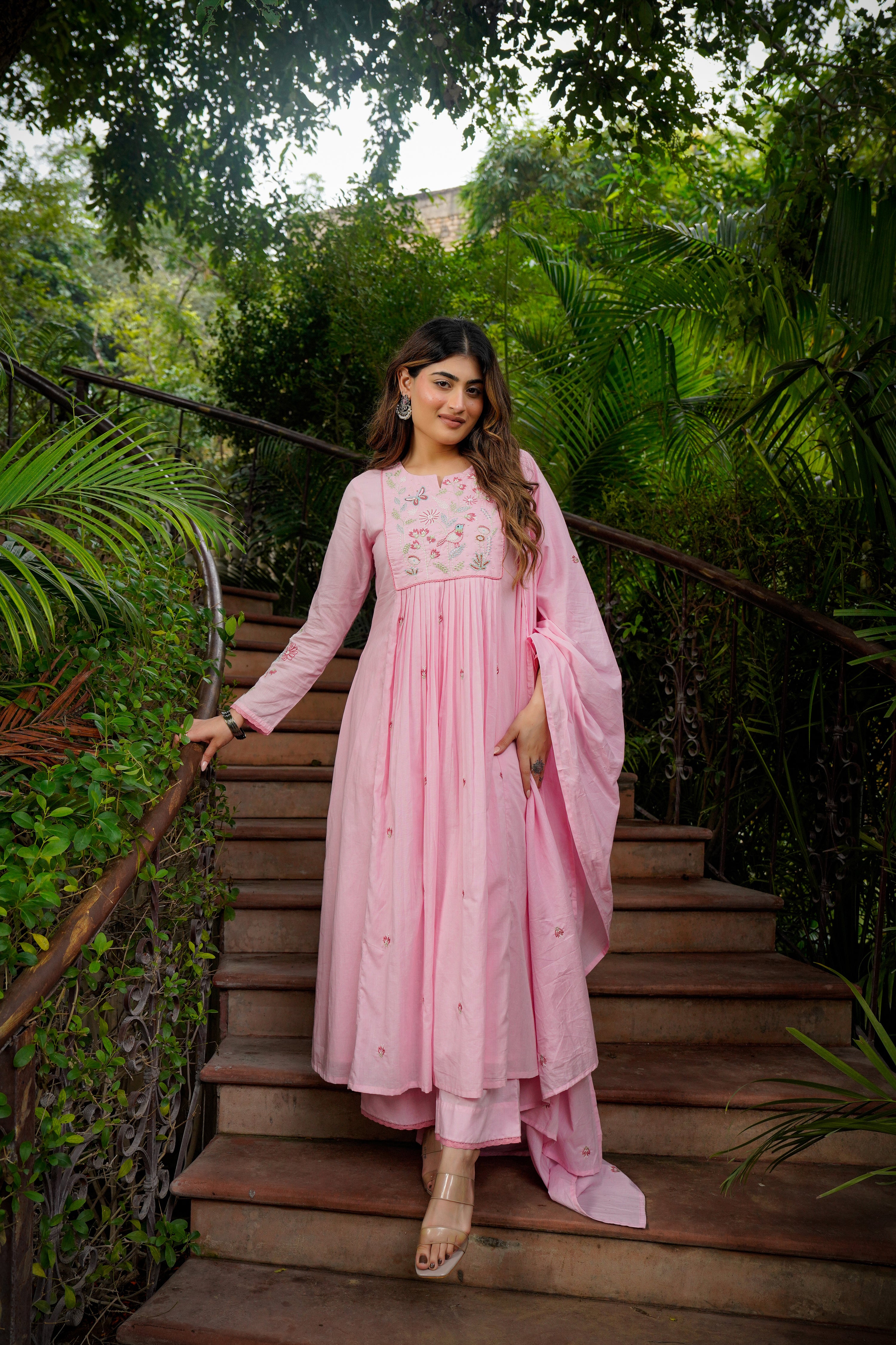 Blossom Pink Flared Suit Set