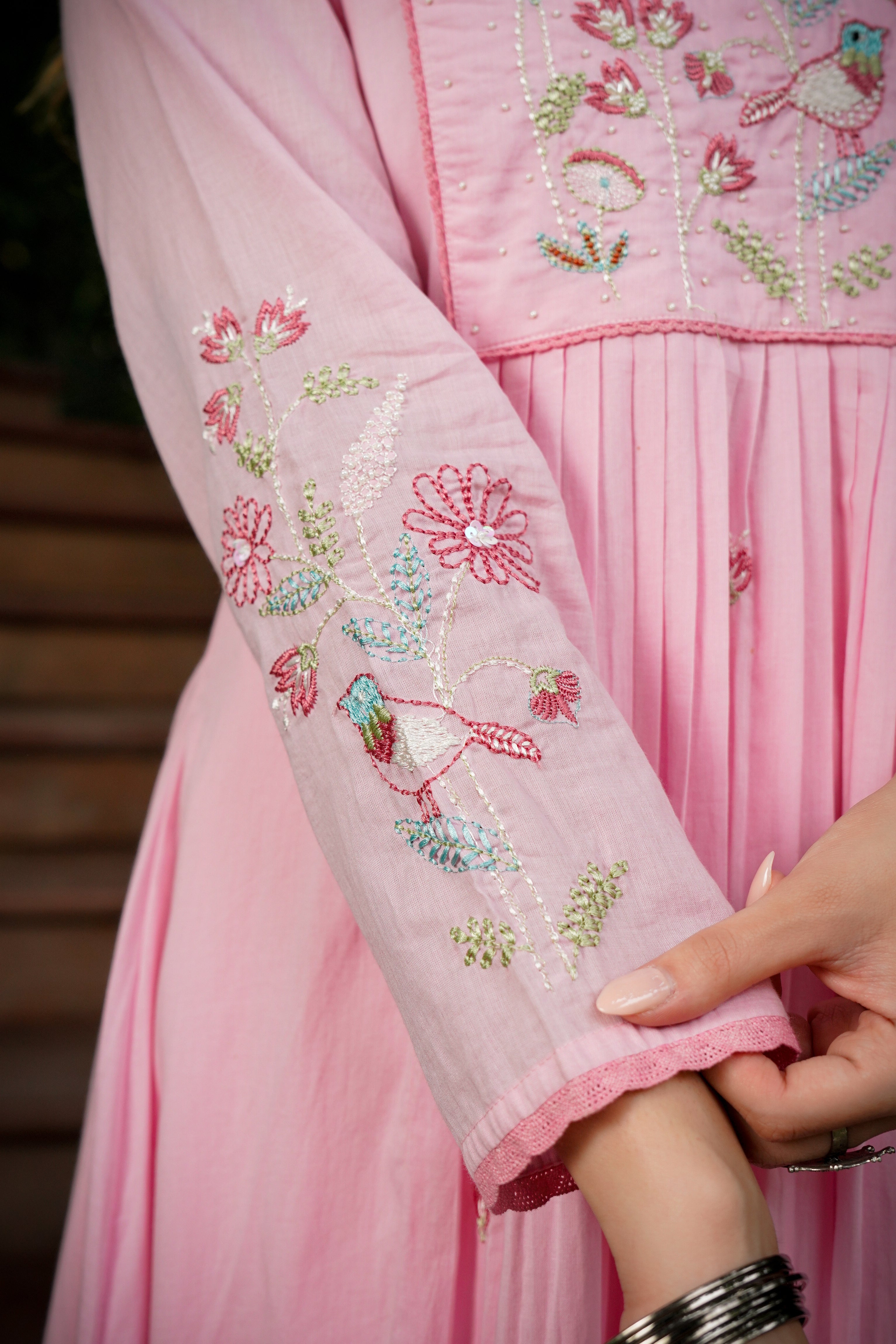 Blossom Pink Flared Suit Set