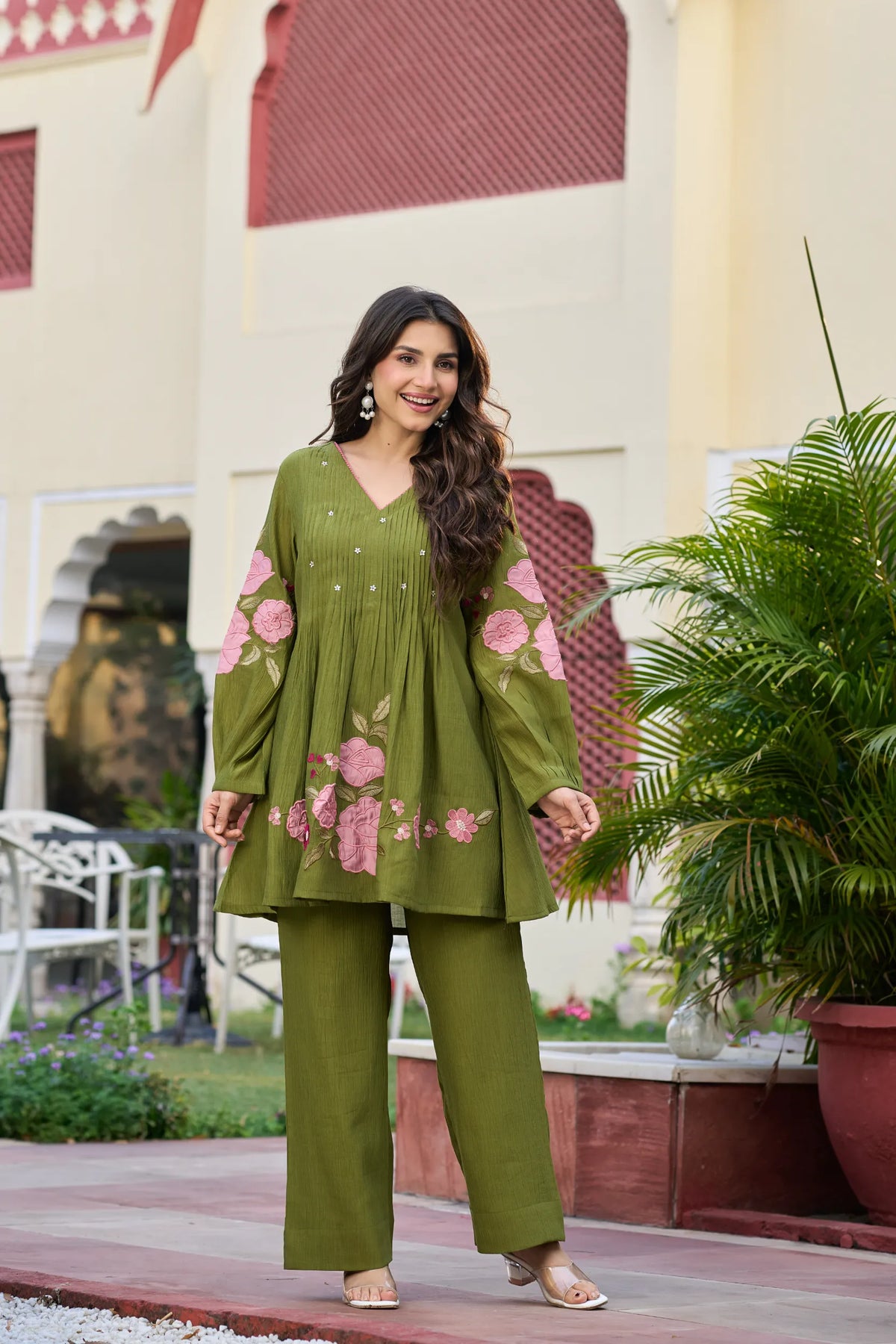 Olive Blossom Co-ord Set