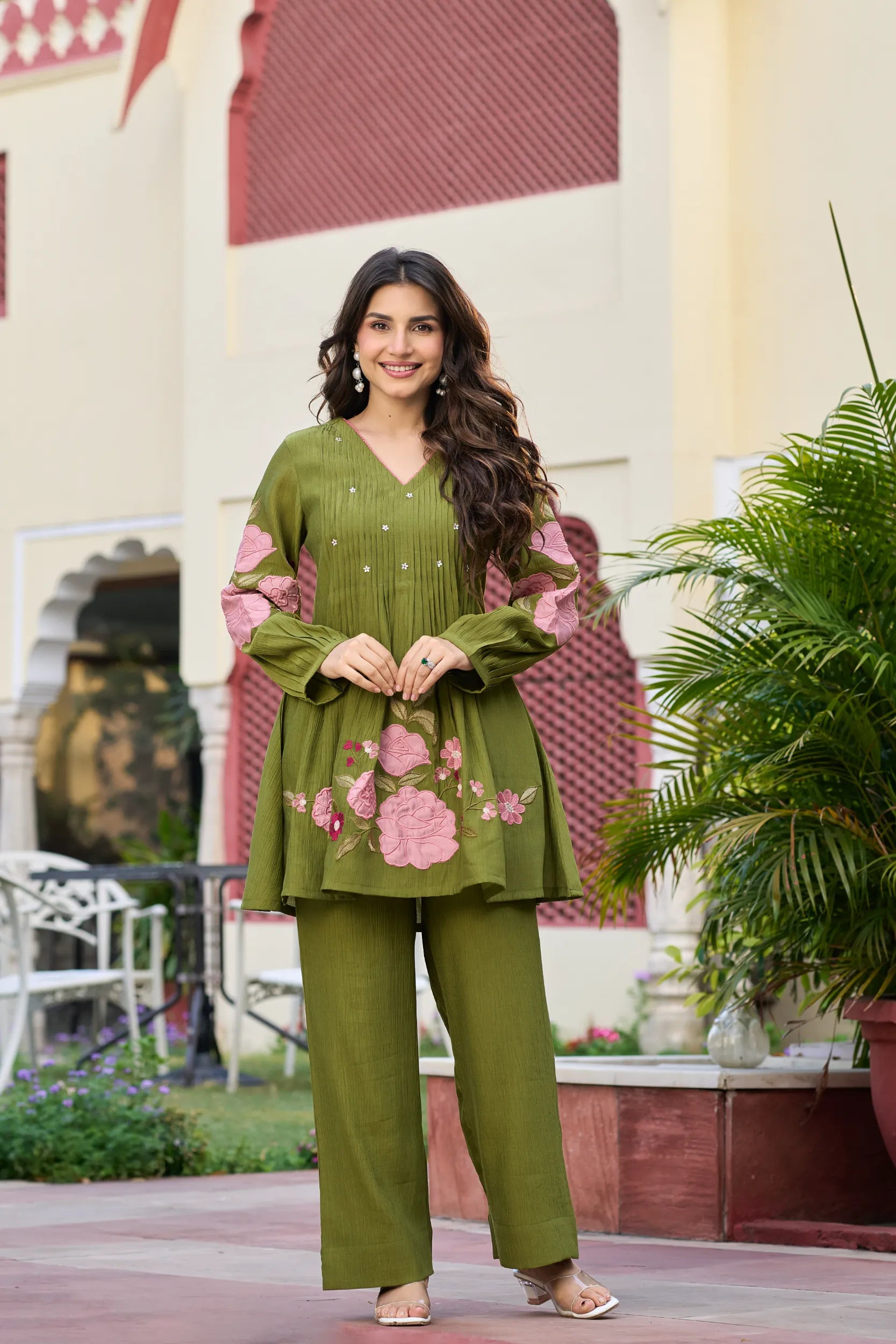 Olive Blossom Co-ord Set