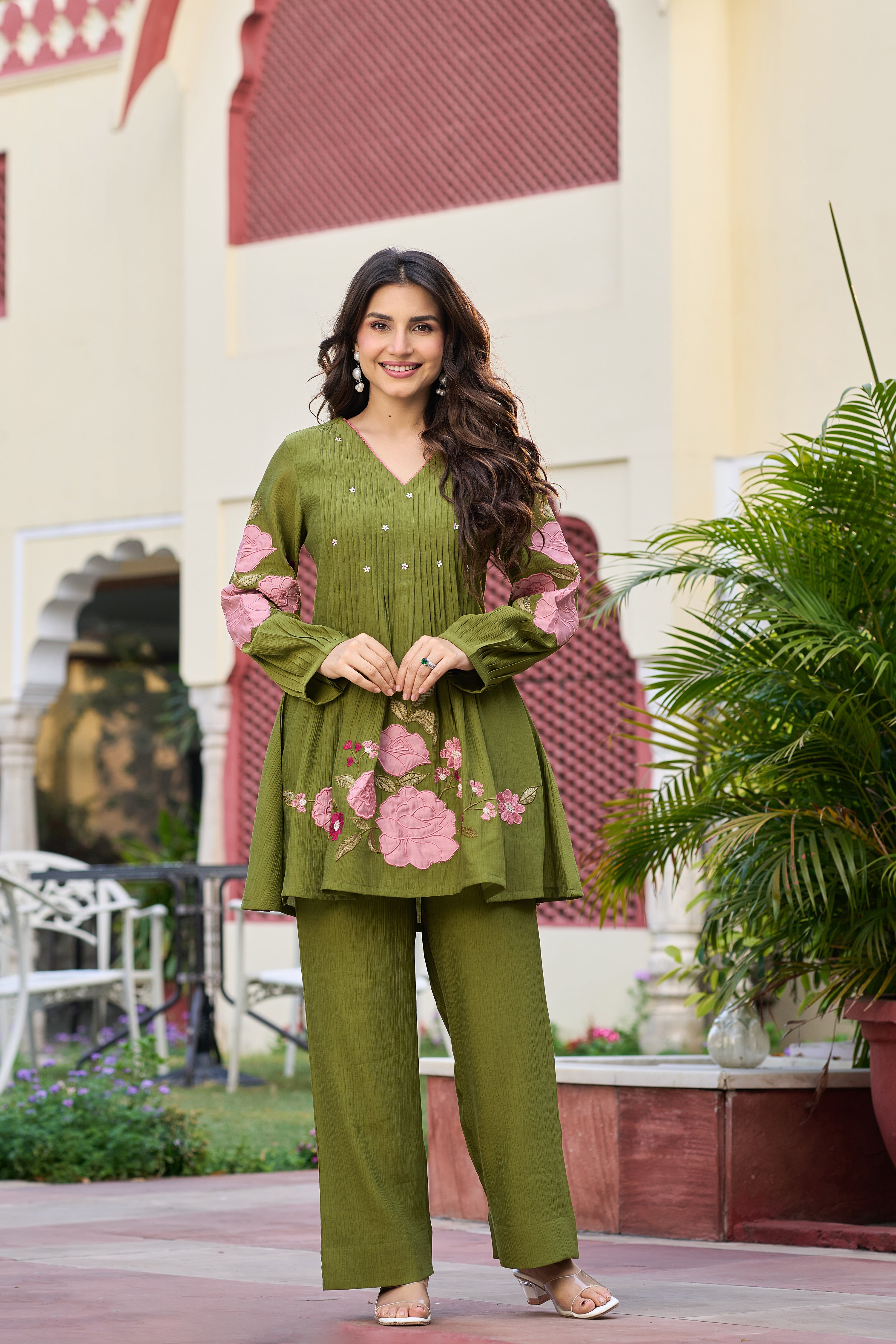 Olive Blossom Co-ord Set