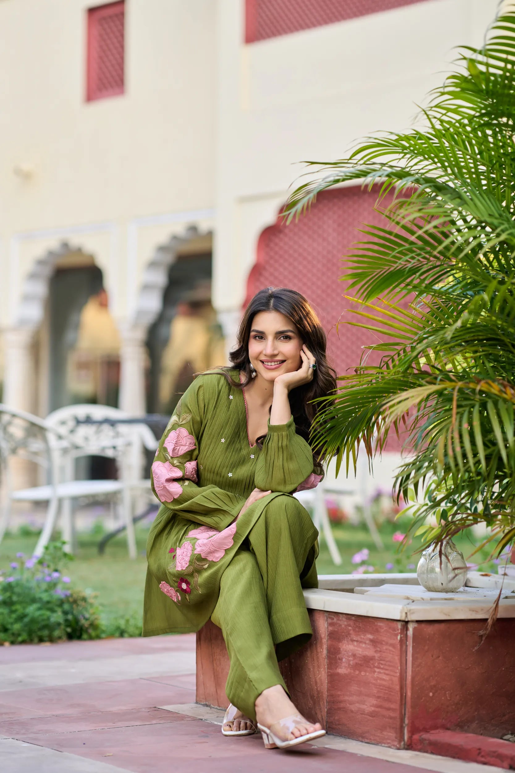 Olive Blossom Co-ord Set