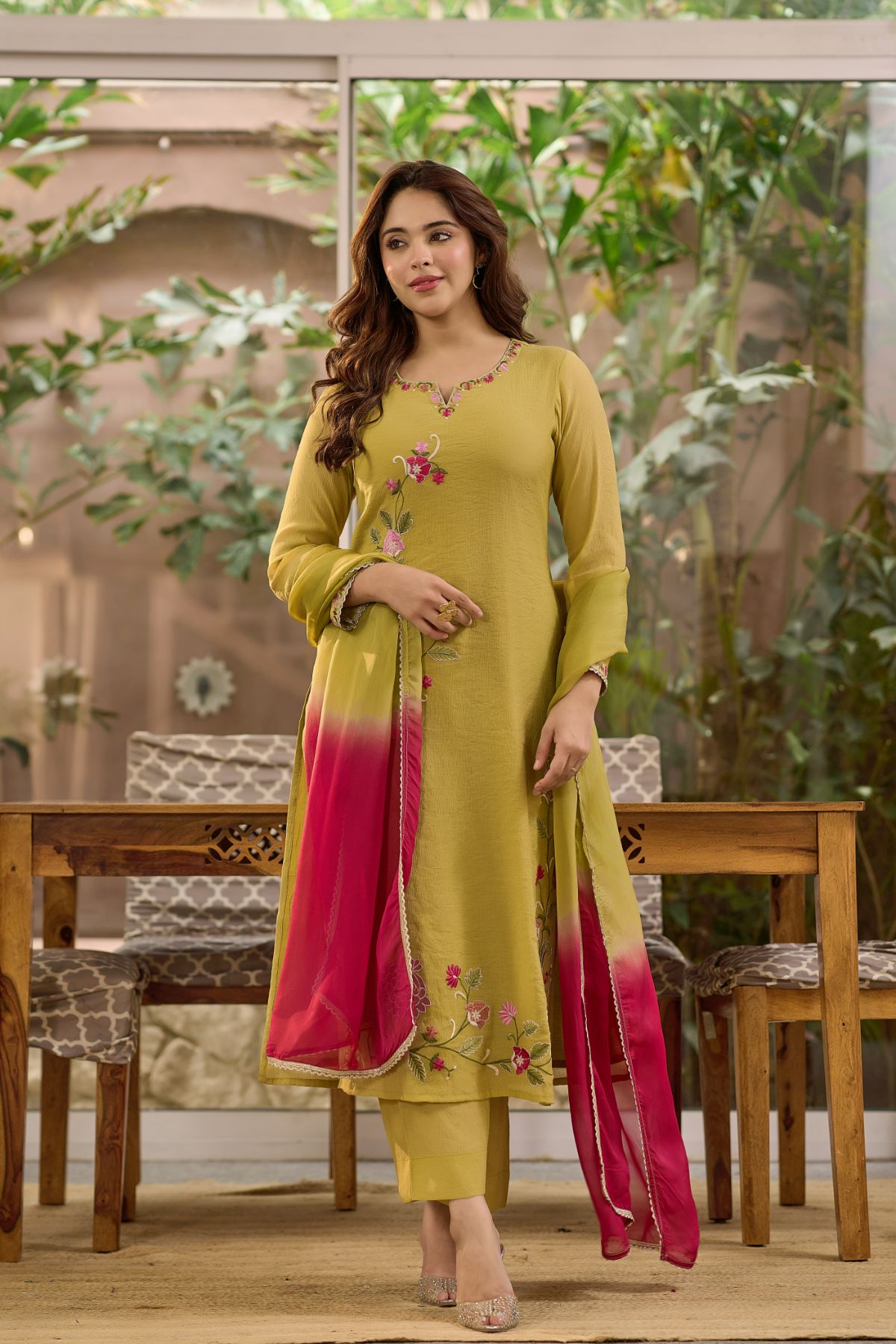 Olive Blossom Suit Set