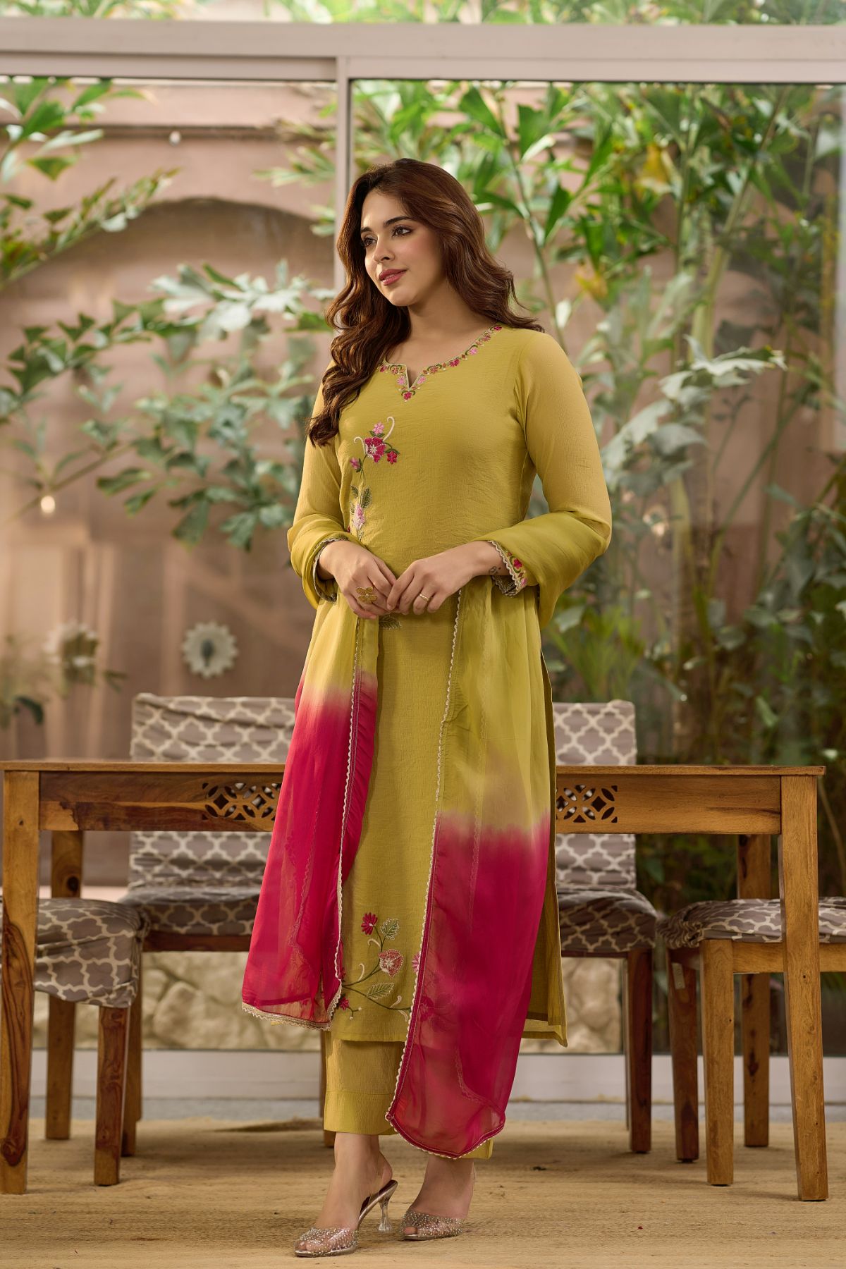 Olive Blossom Suit Set