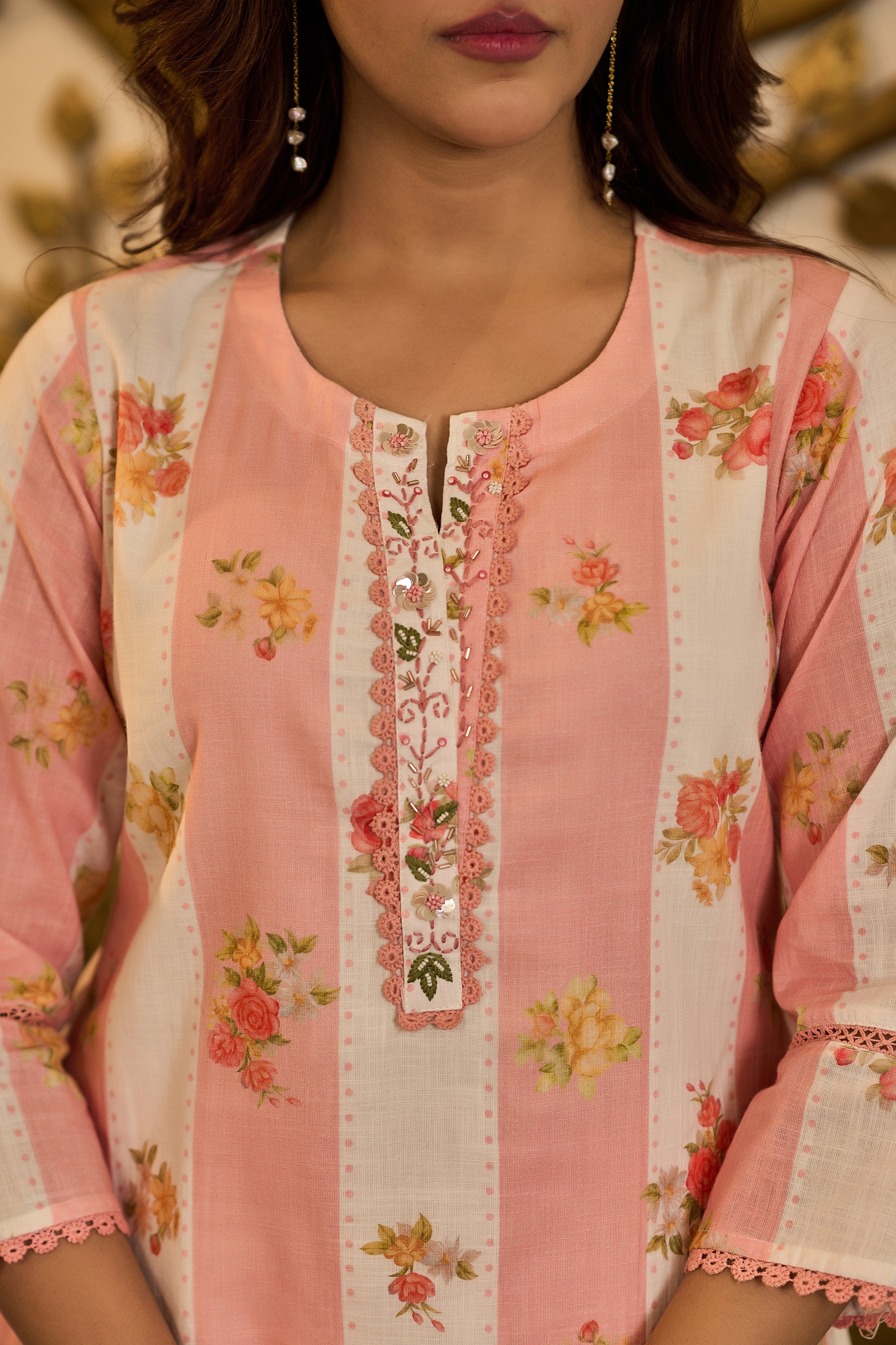 Blush Printed Suit Set