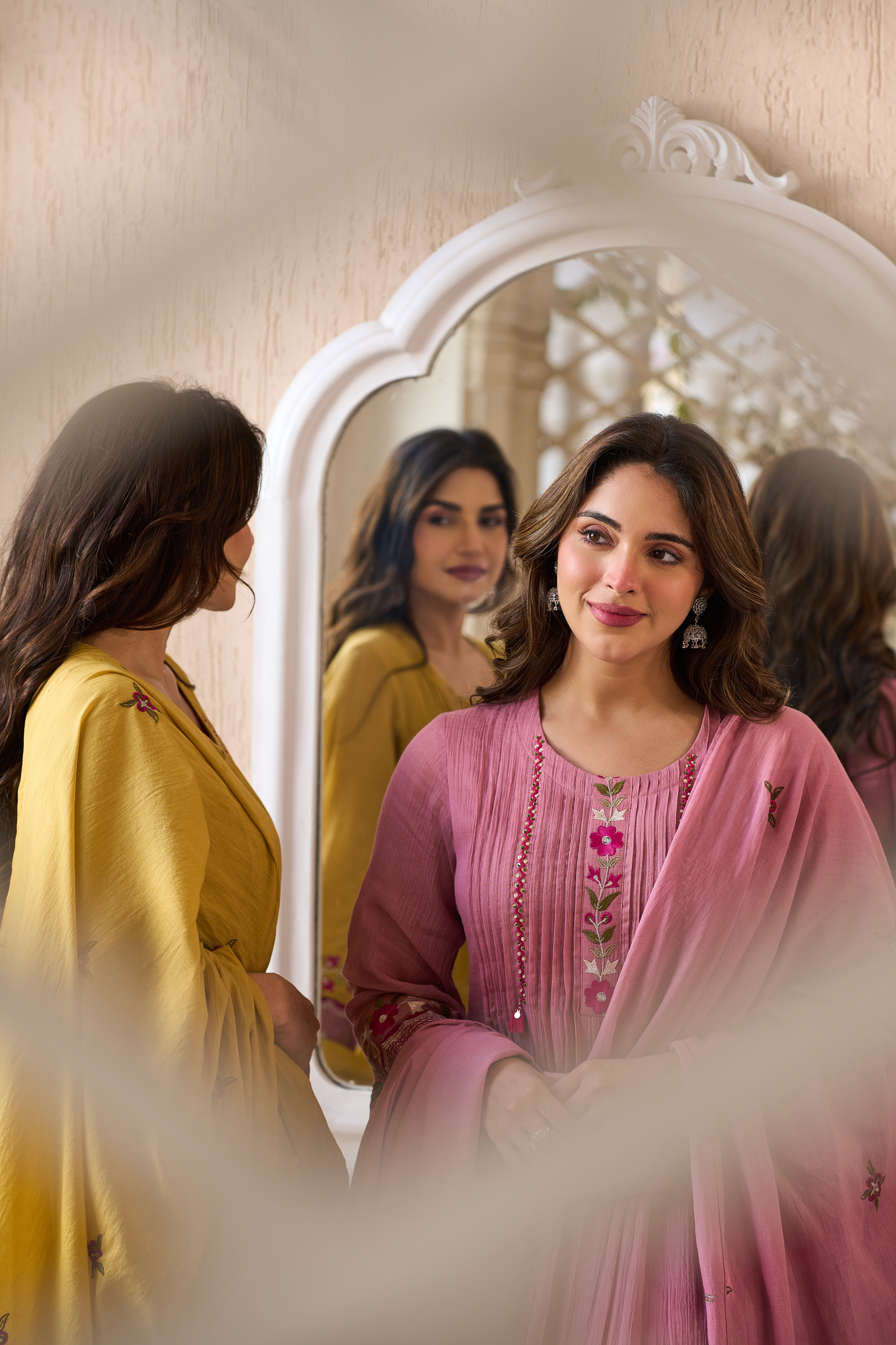 Mustard Bloom Elegance Suit Set
