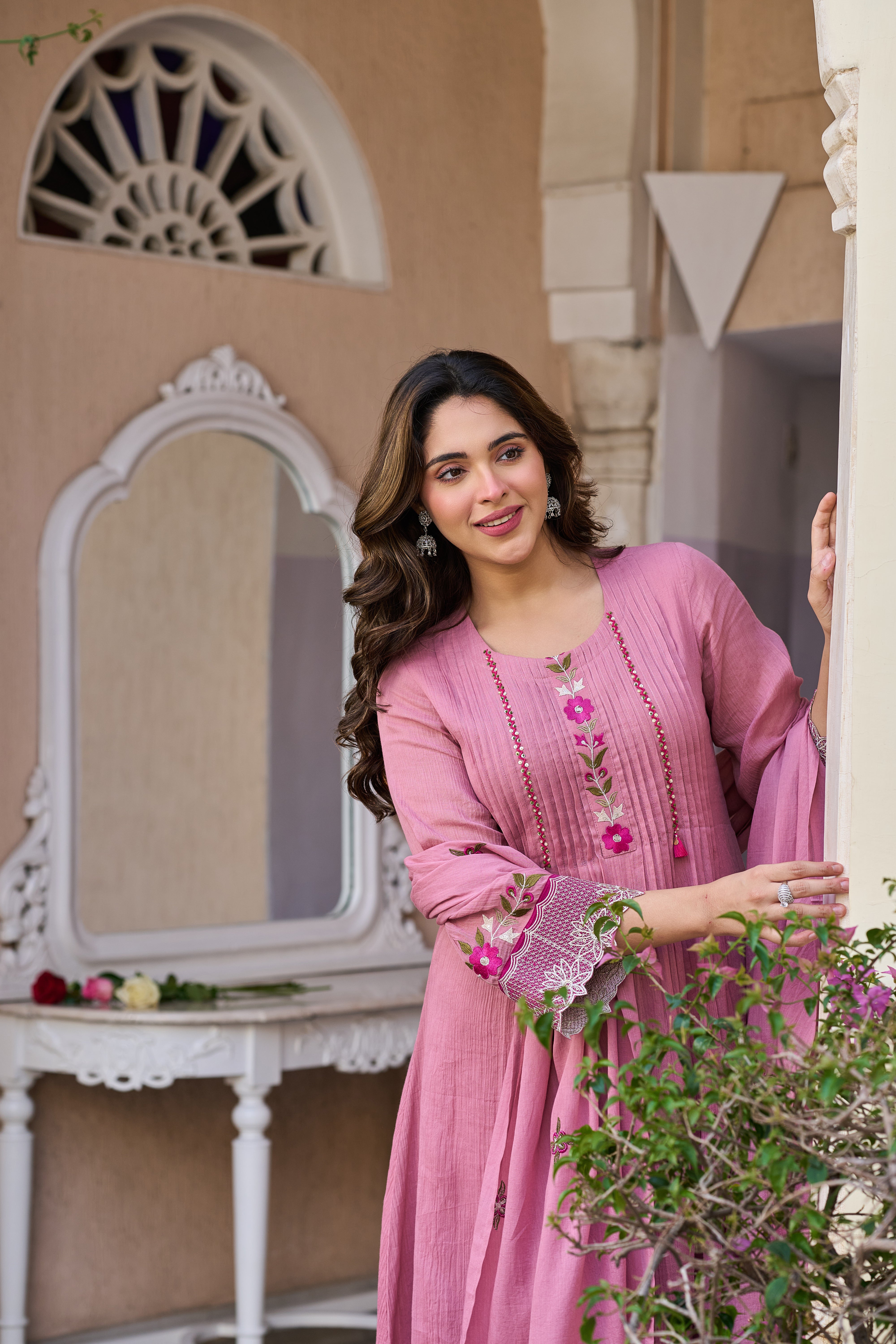 Blush Petal Elegance Suit Set