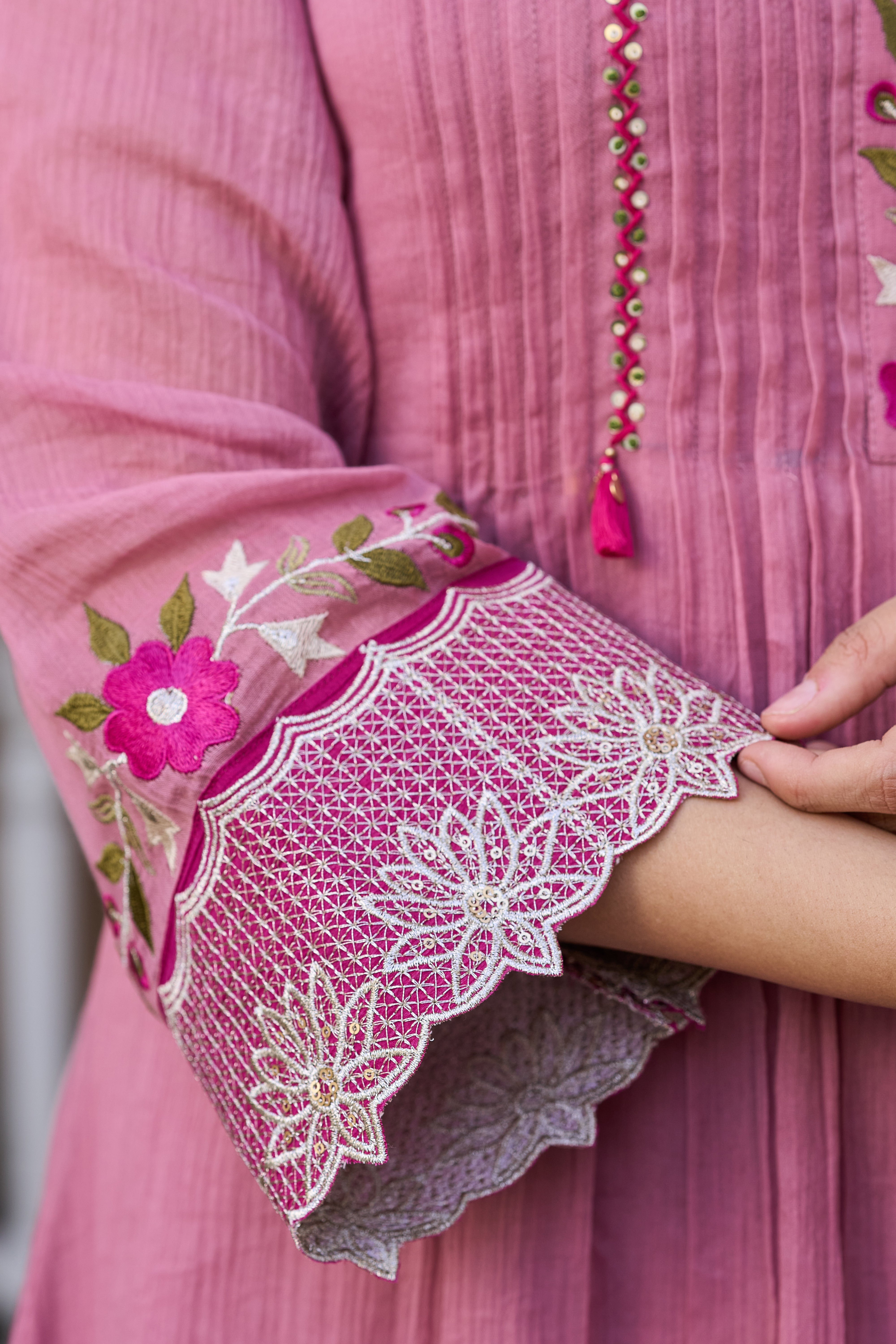 Blush Petal Elegance Suit Set
