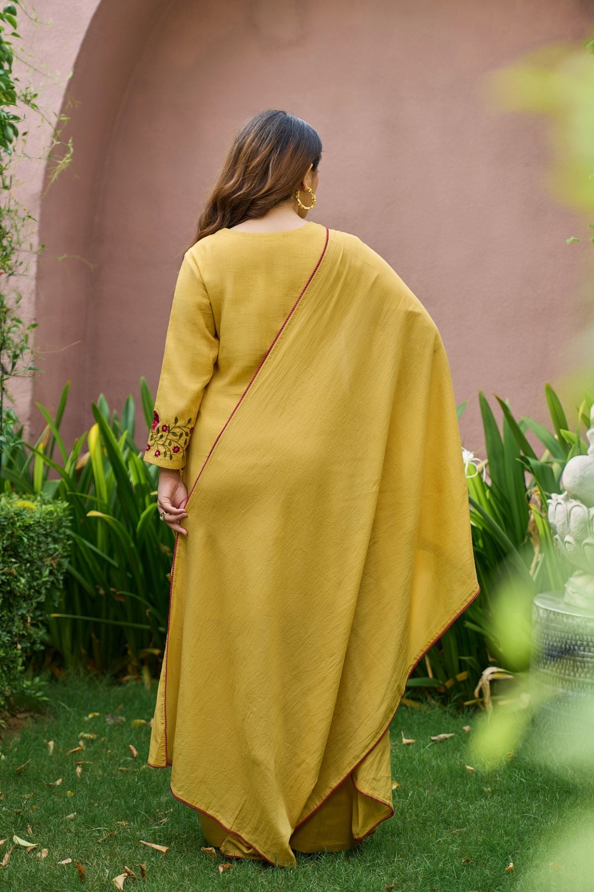 Mustard Floral Suit Set