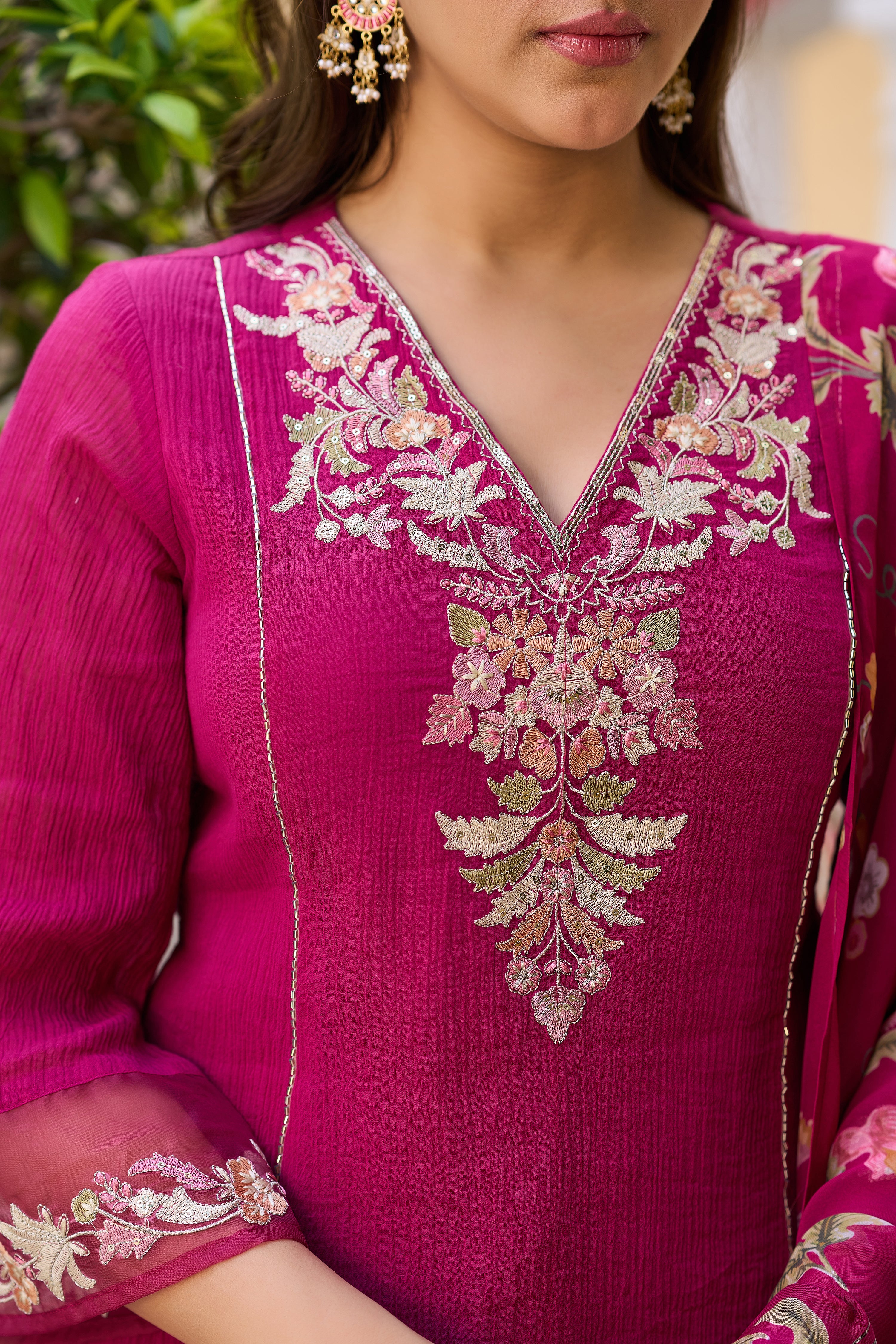 Rose Radiance Ensemble Suit Set