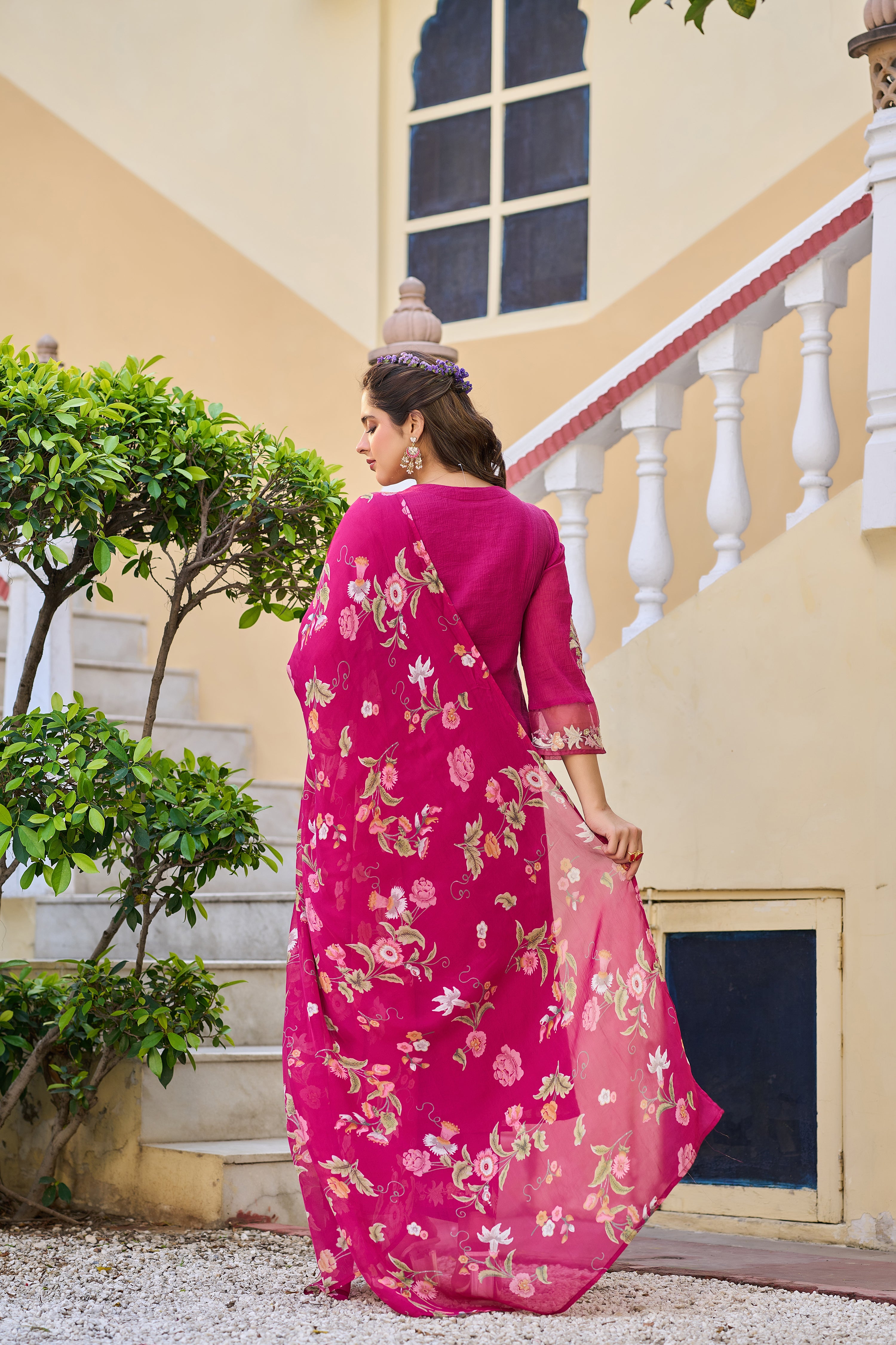 Rose Radiance Ensemble Suit Set