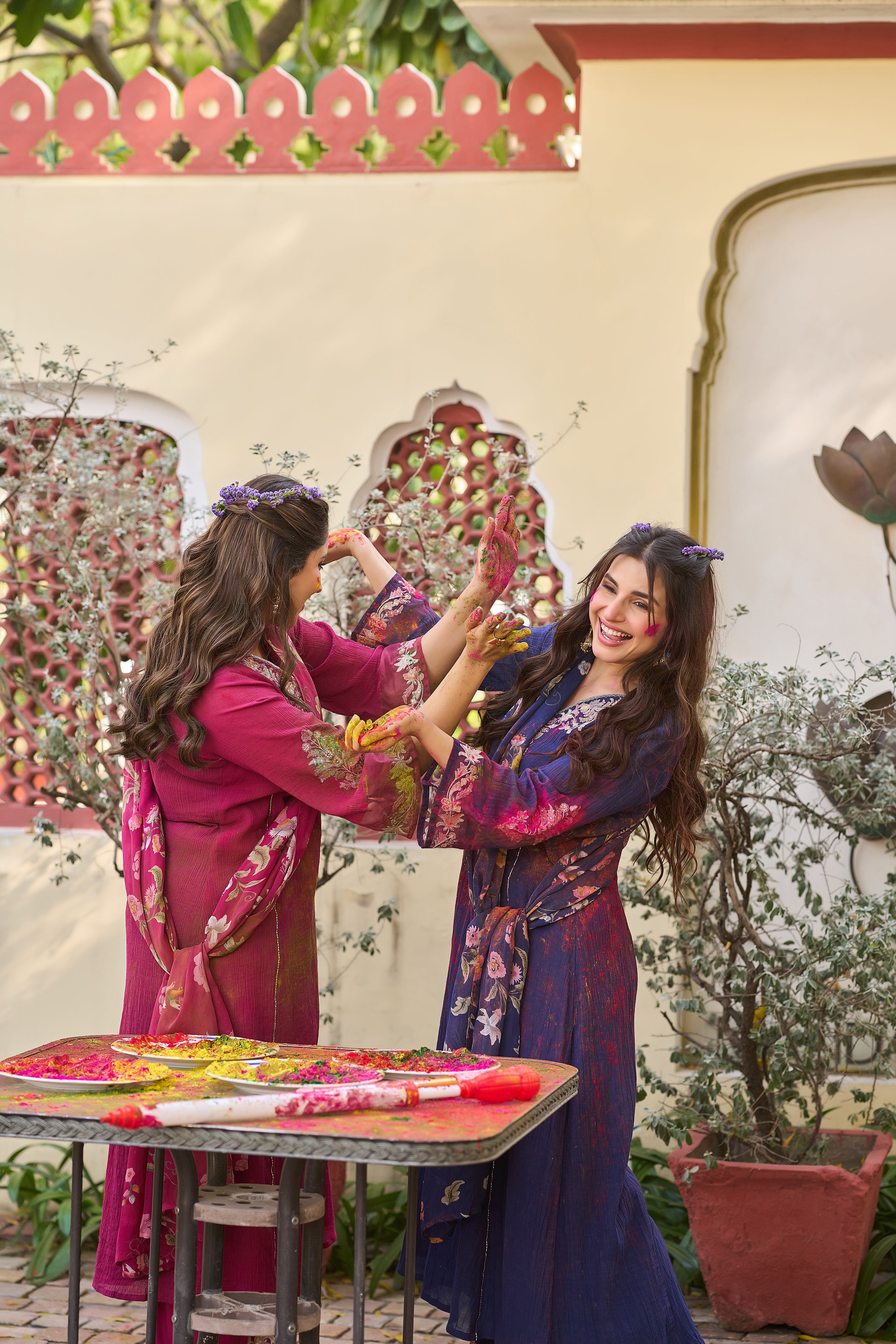 Midnight Bloom Ensemble Suit Set