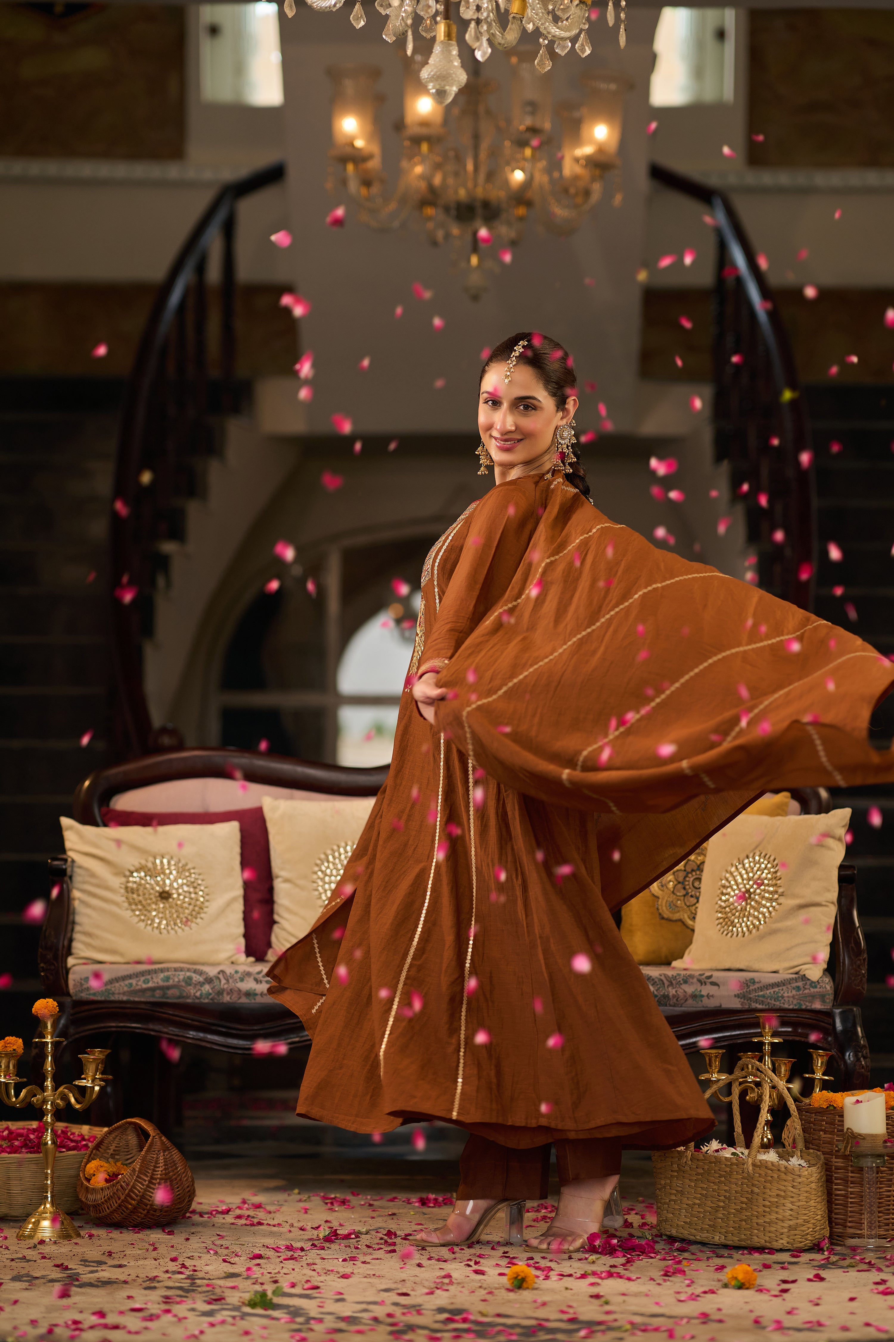 Mocha Bloom Suit Set