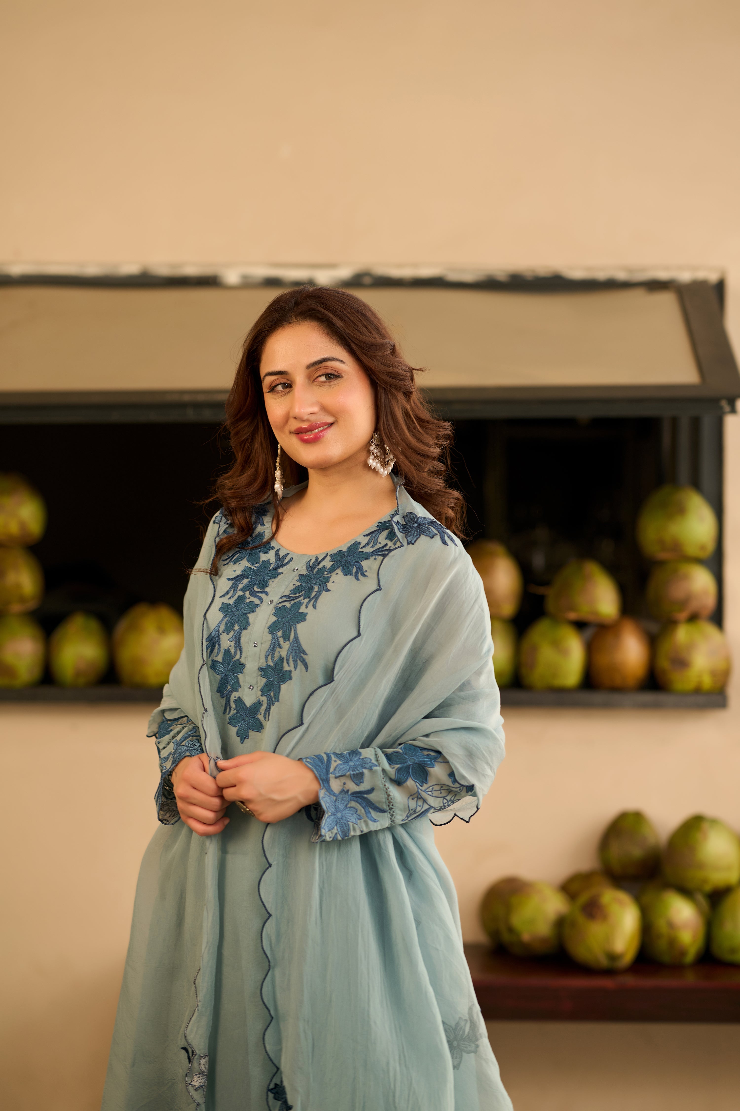 Powder Blue Blossom Suit Set