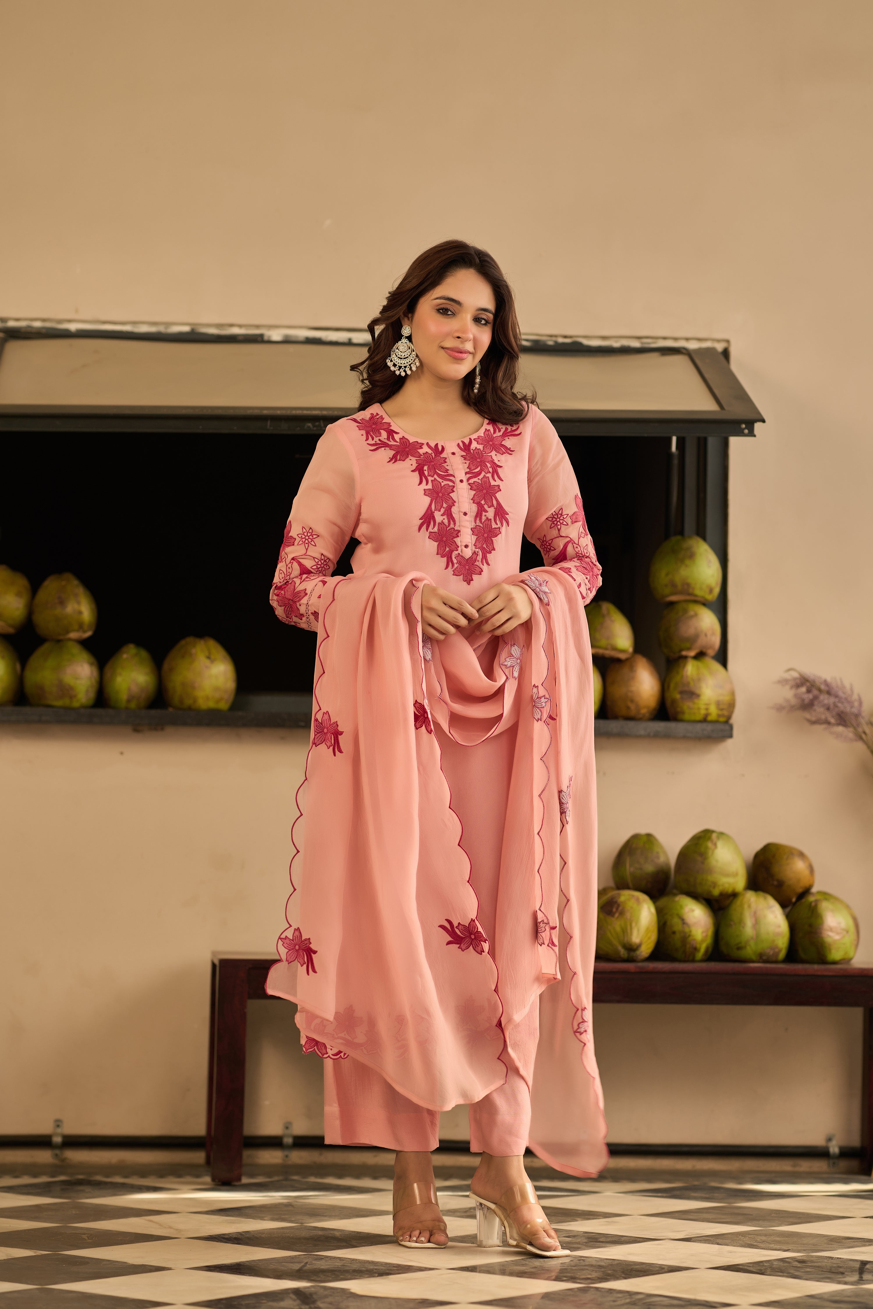 Blush Pink Blossom Suit Set