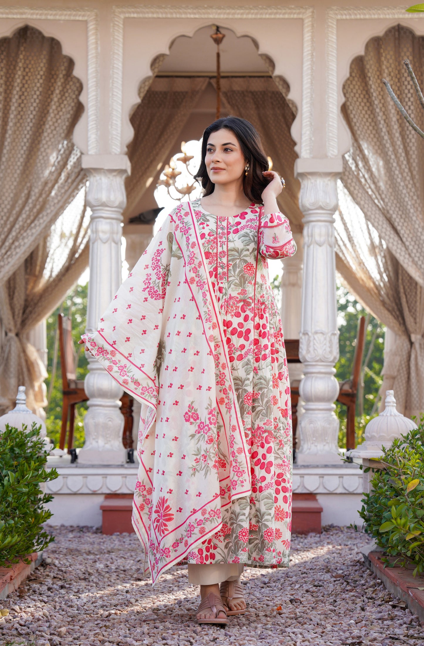 Floral Grace Cotton Suit Set