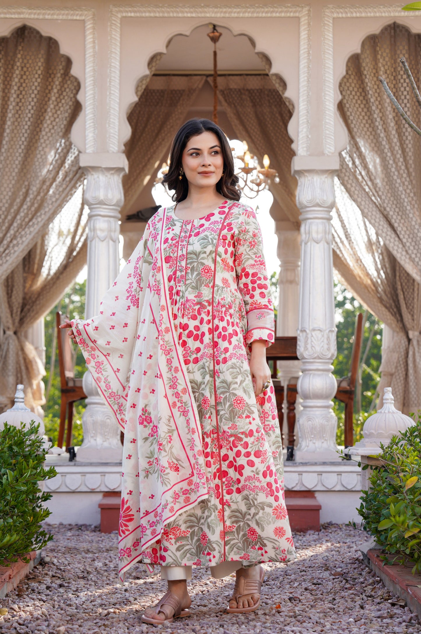 Floral Grace Cotton Suit Set
