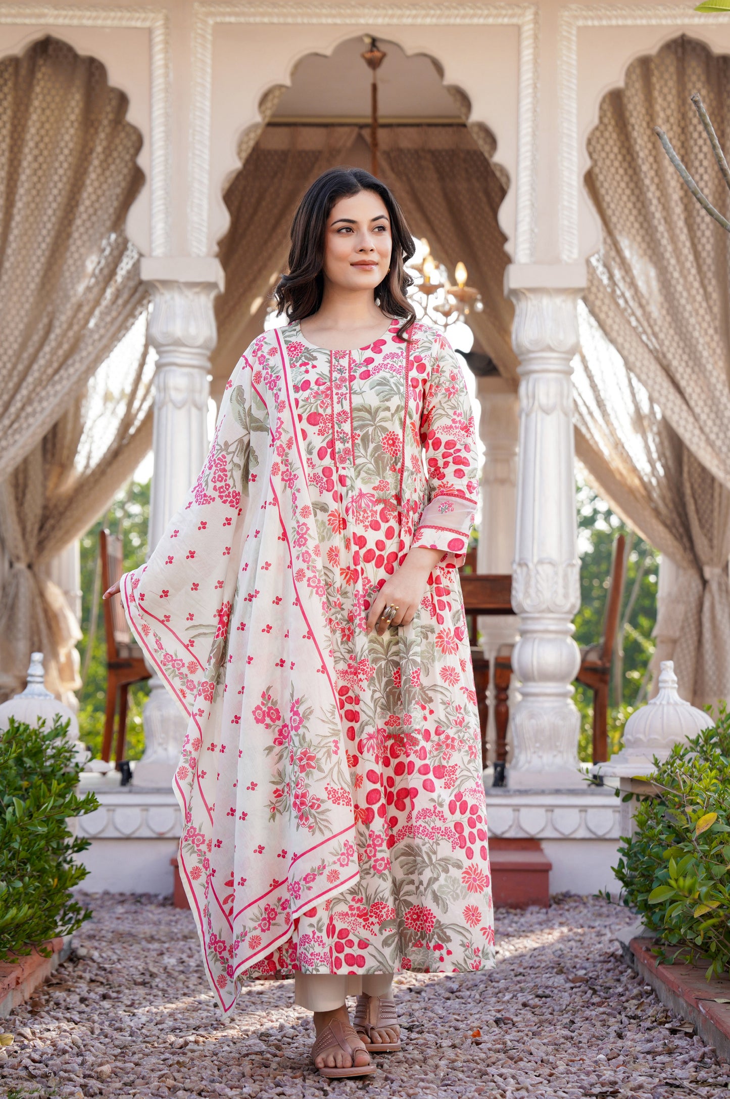 Floral Grace Cotton Suit Set