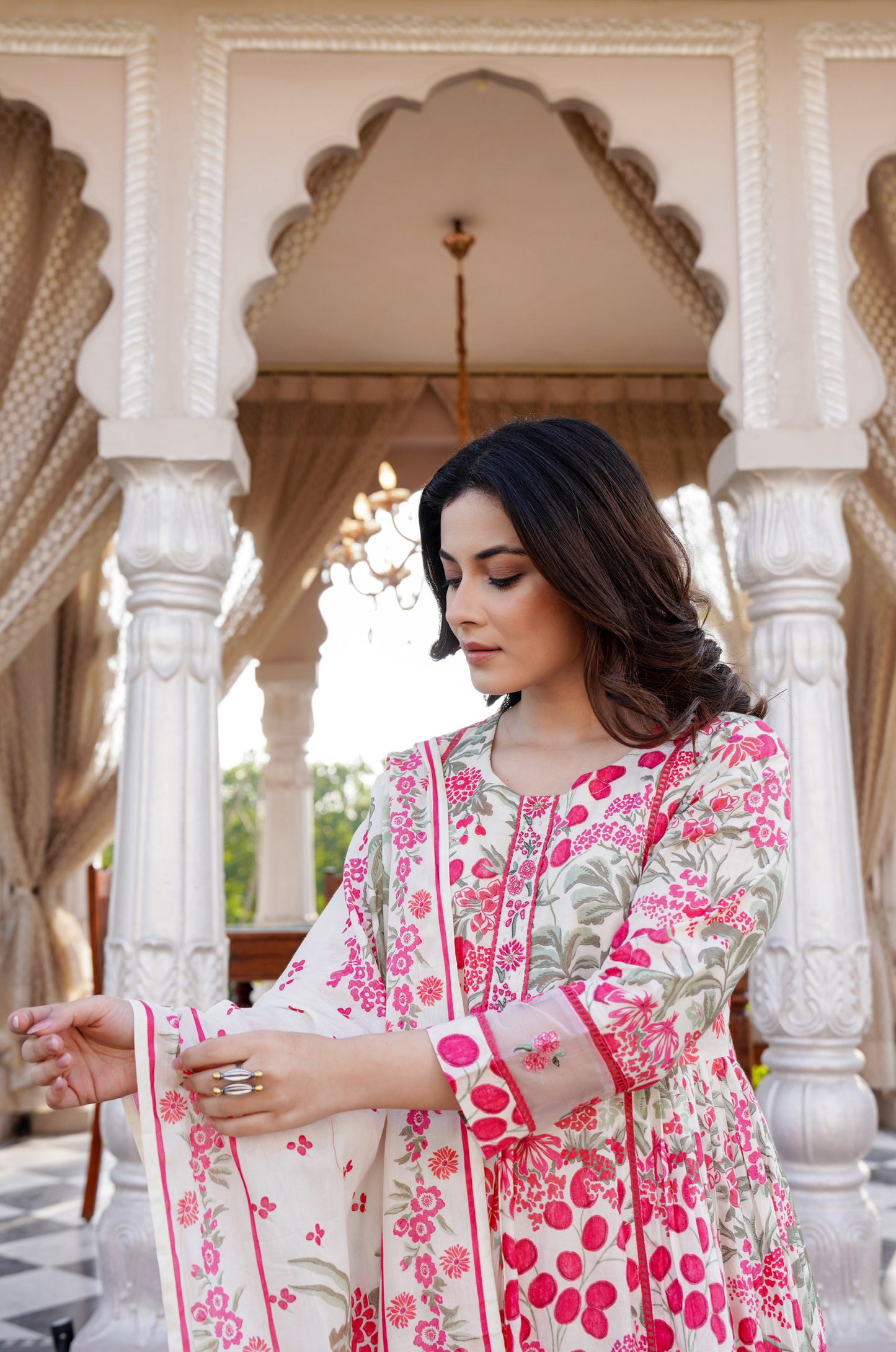 Floral Grace Cotton Suit Set
