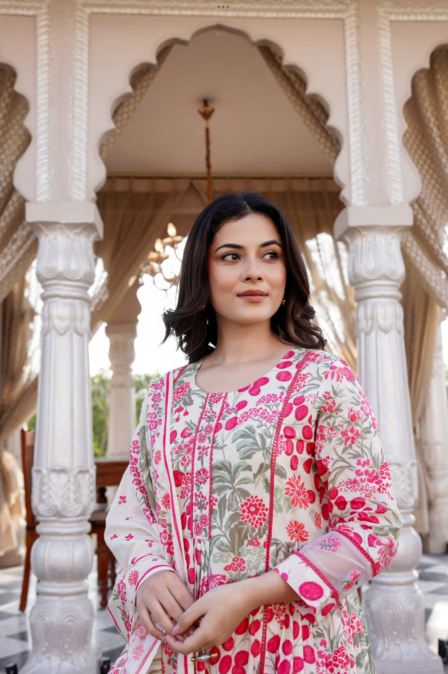 Floral Grace Cotton Suit Set